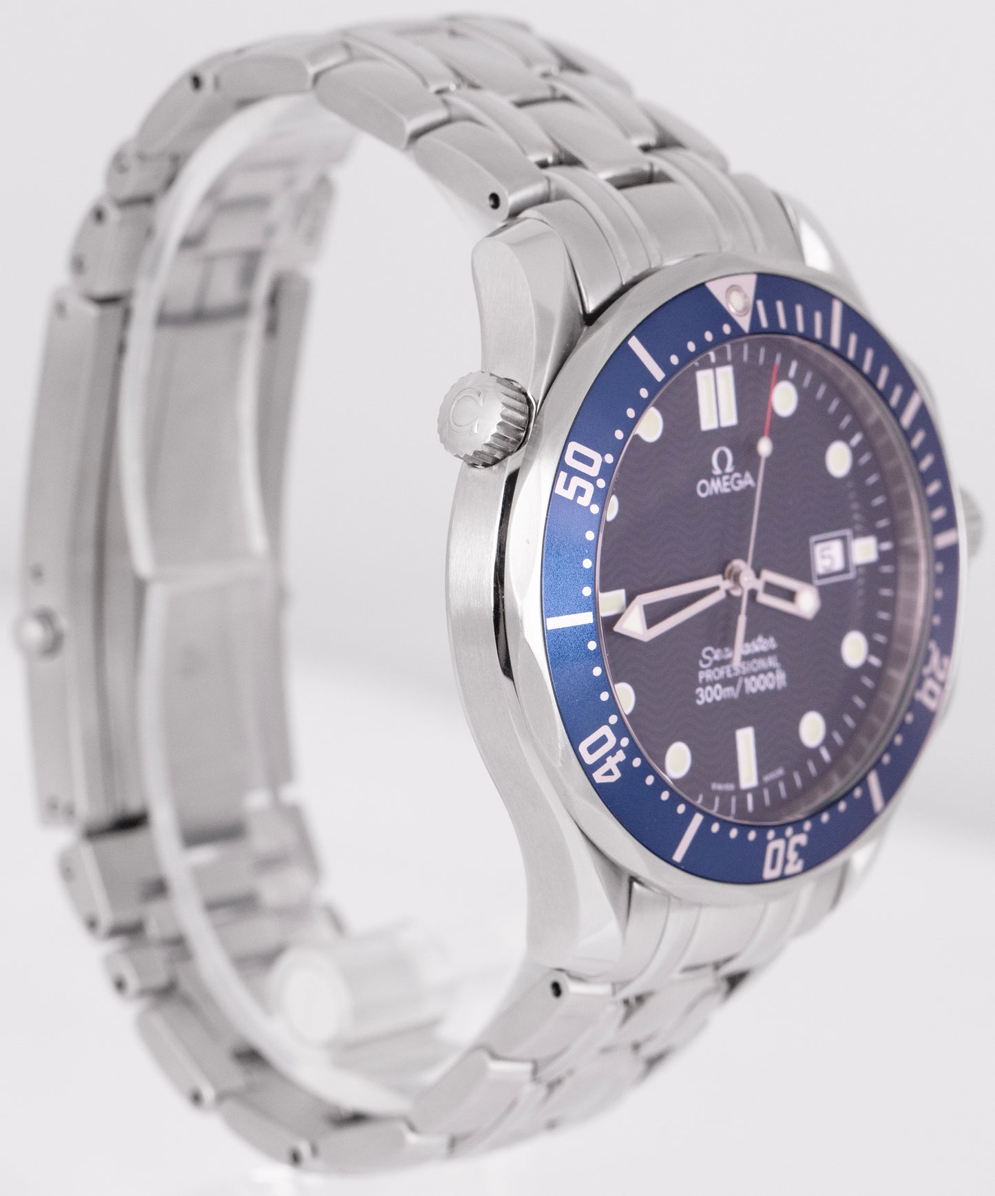 MINT Omega Seamaster Professional 300 Blue Wave Steel Quartz 41mm 2541.80.00 B+P