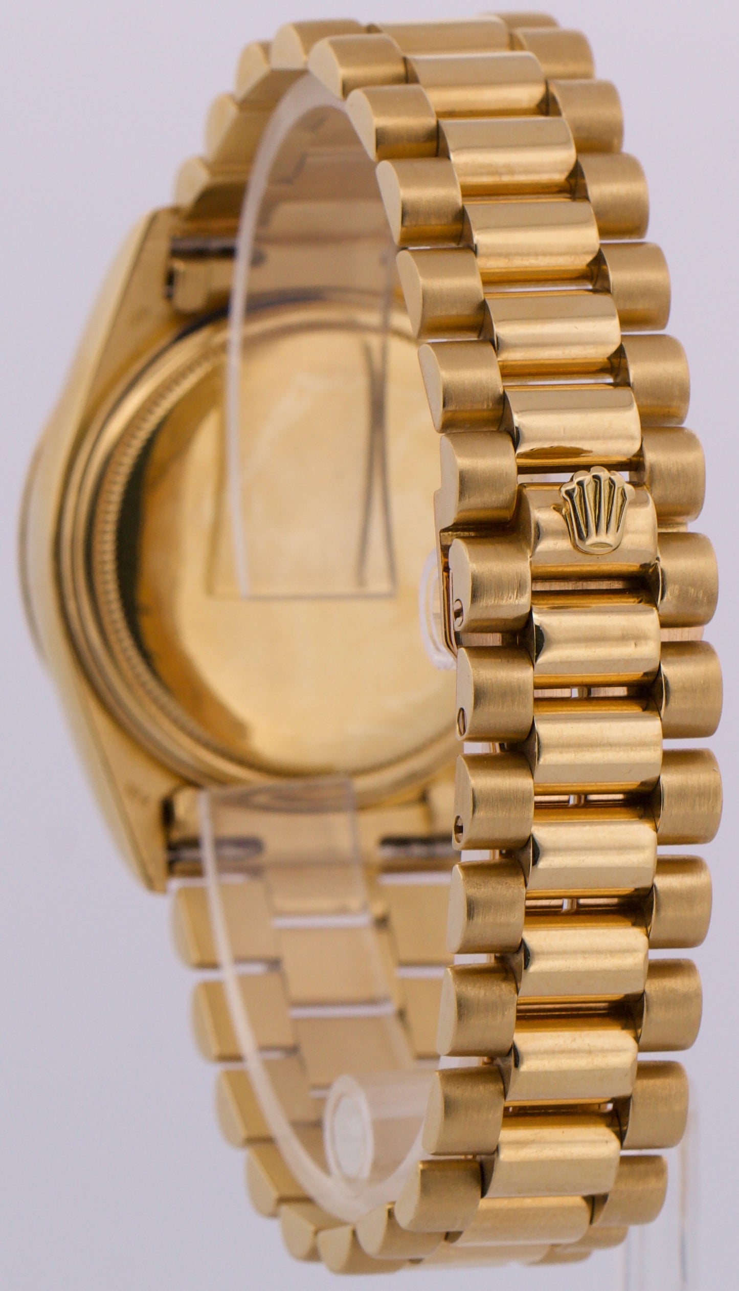1985 Rolex Day-Date President CHAMPAGNE 36mm 18K Yellow Gold Fluted Watch 18038