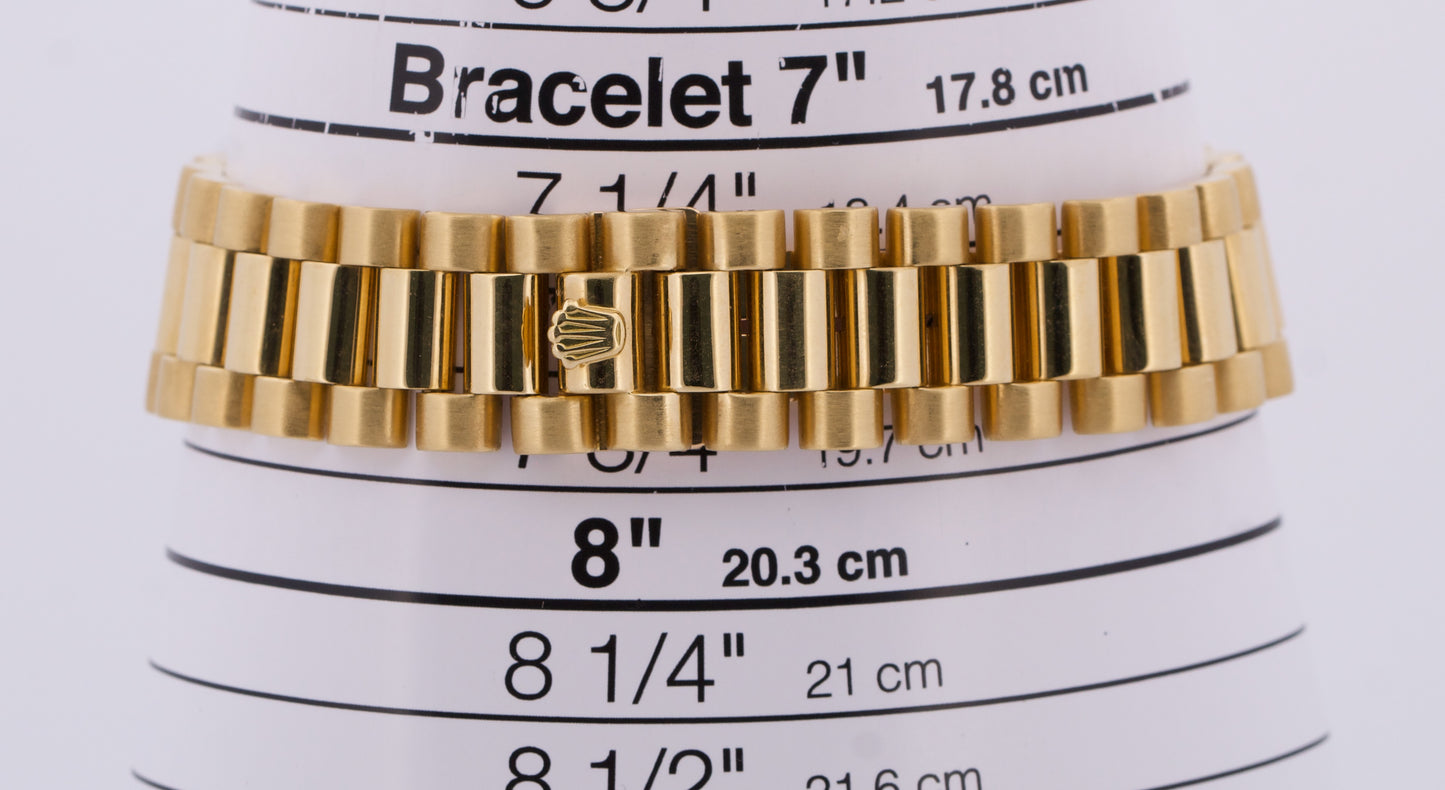 1985 Rolex Day-Date President CHAMPAGNE 36mm 18K Yellow Gold Fluted Watch 18038