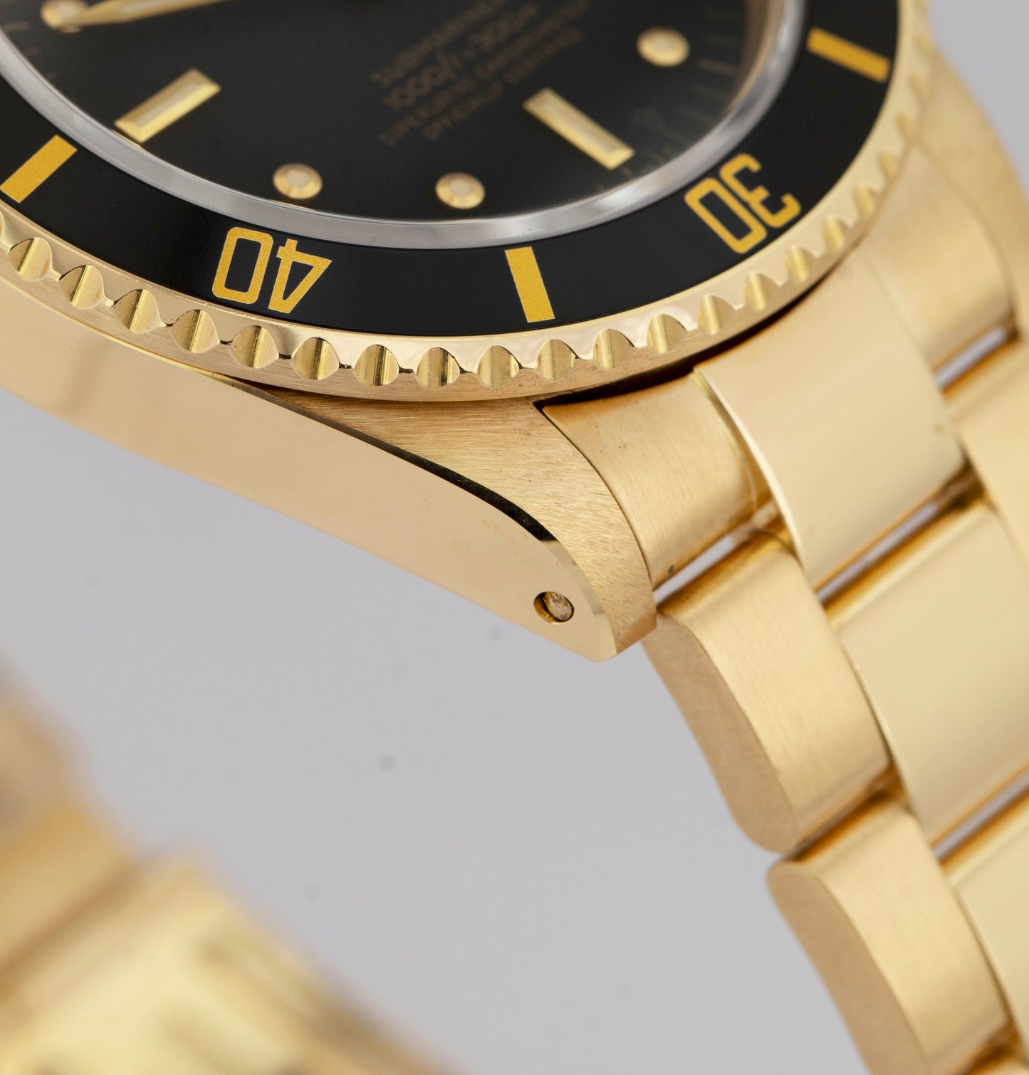 MINT 1983 Rolex Submariner Date Black NIPPLE 18K Yellow Gold 40mm 16808 Watch