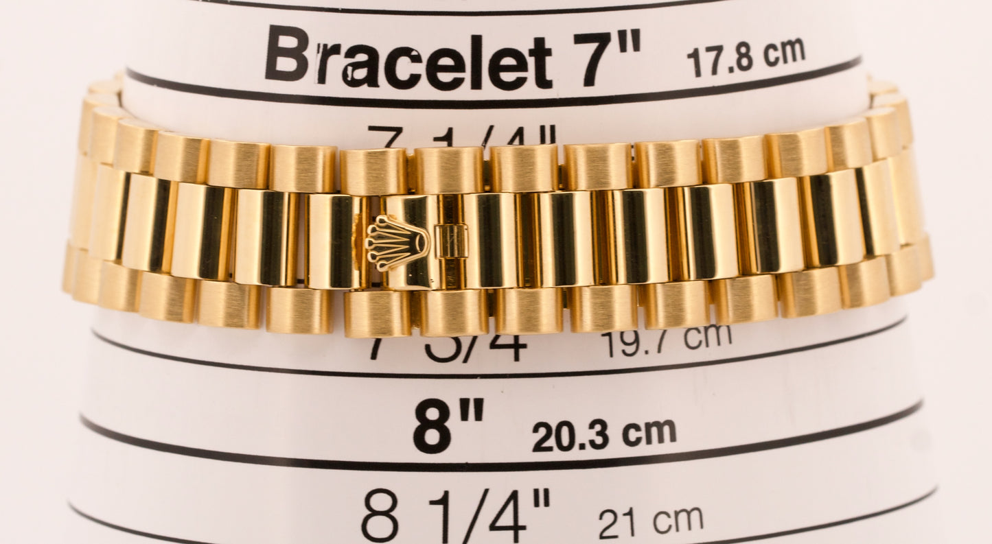 Rolex Day-Date President CHAMPAGNE 18K Yellow Gold Fluted 36mm 118238 Watch