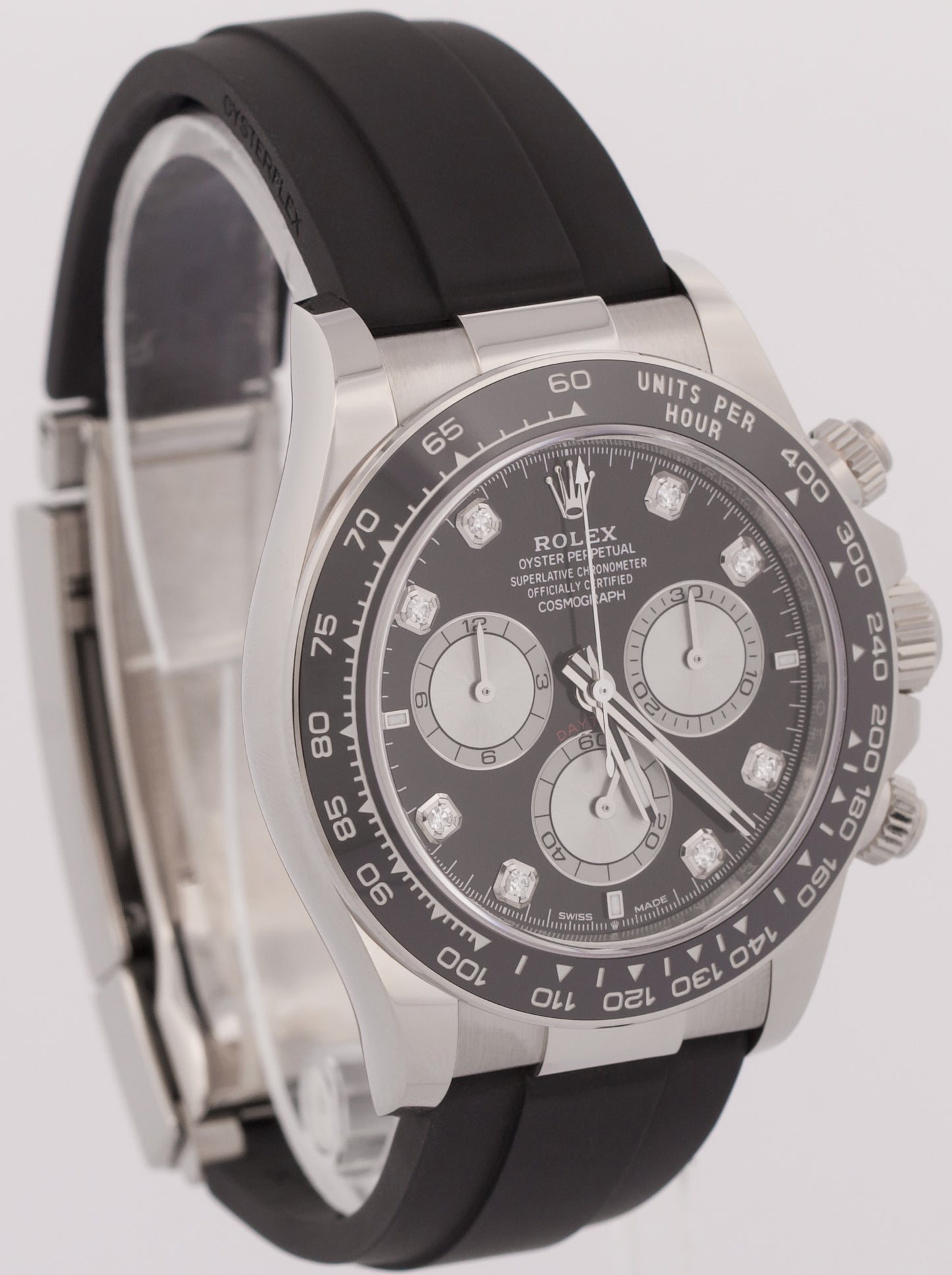 MINT 2024 PAPERS Rolex Daytona FACTORY BLACK DIAMOND 18K White 40mm 126519LN BOX