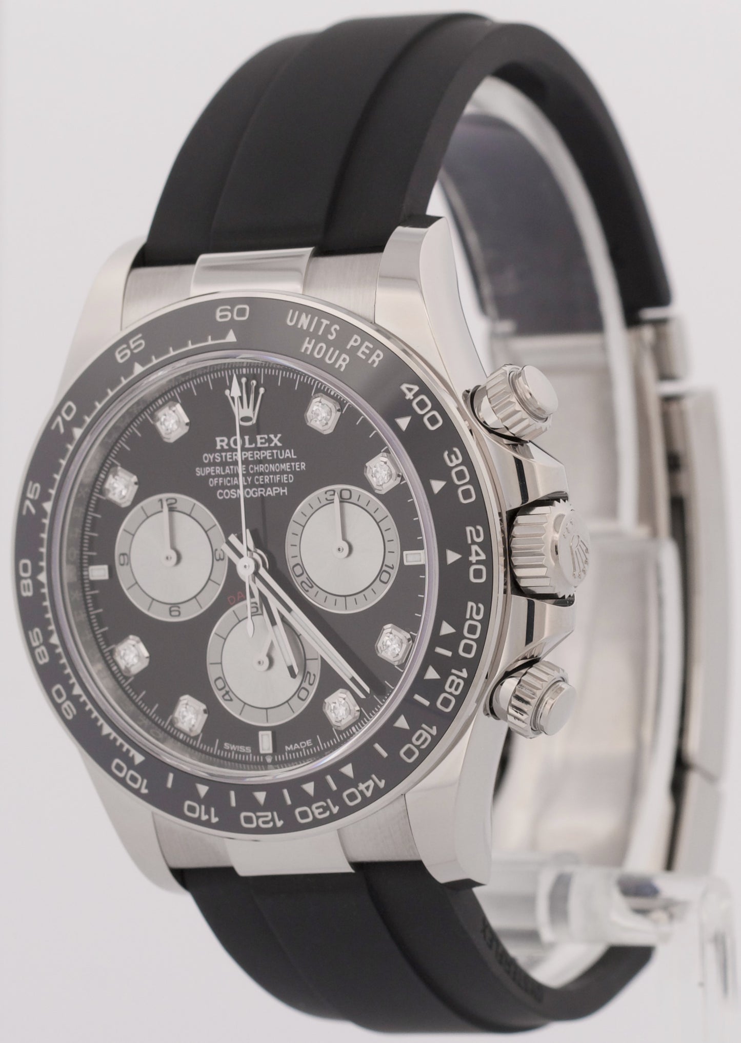 MINT 2024 PAPERS Rolex Daytona FACTORY BLACK DIAMOND 18K White 40mm 126519LN BOX