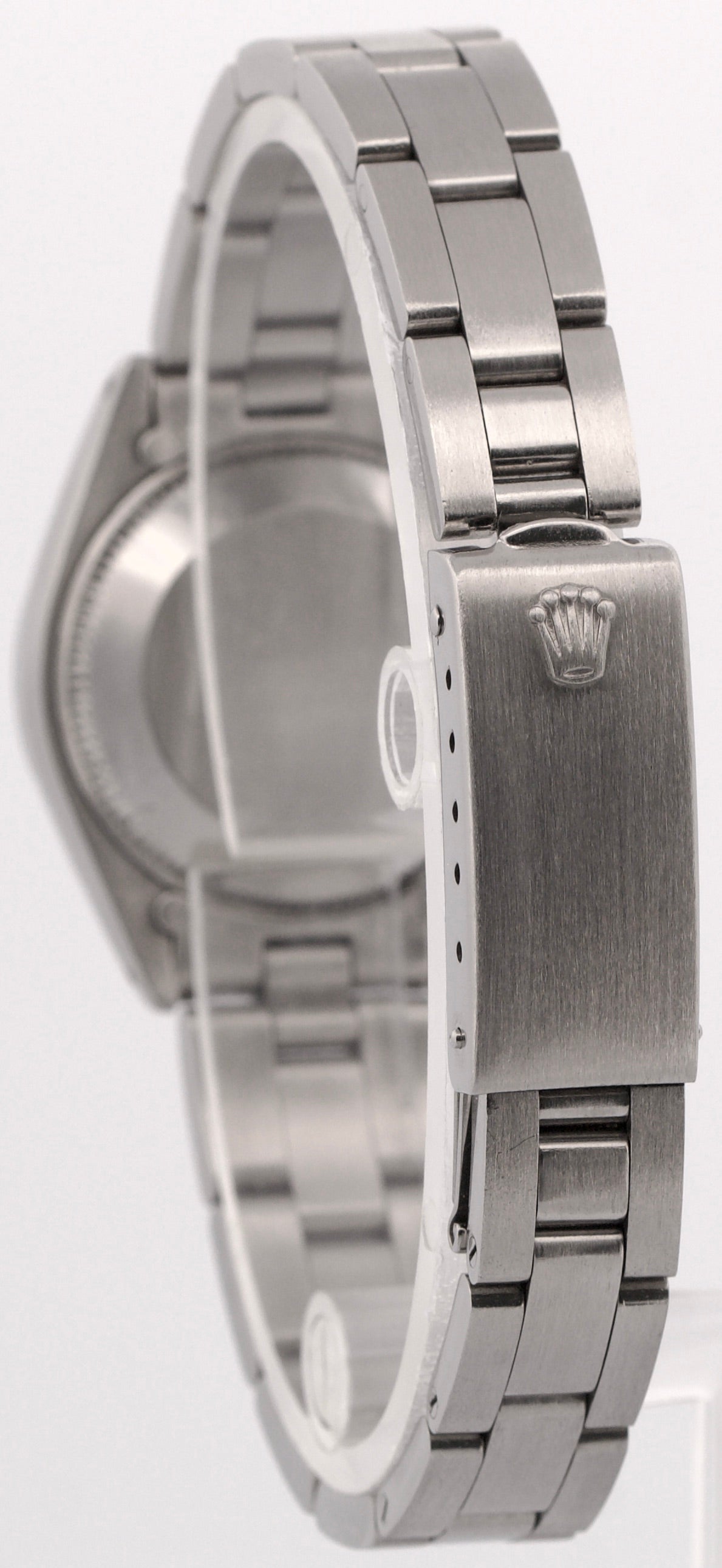 VINTAGE Ladies Rolex Oyster Perpetual Date WHITE DIAMOND 26mm Engine-Turned 6919