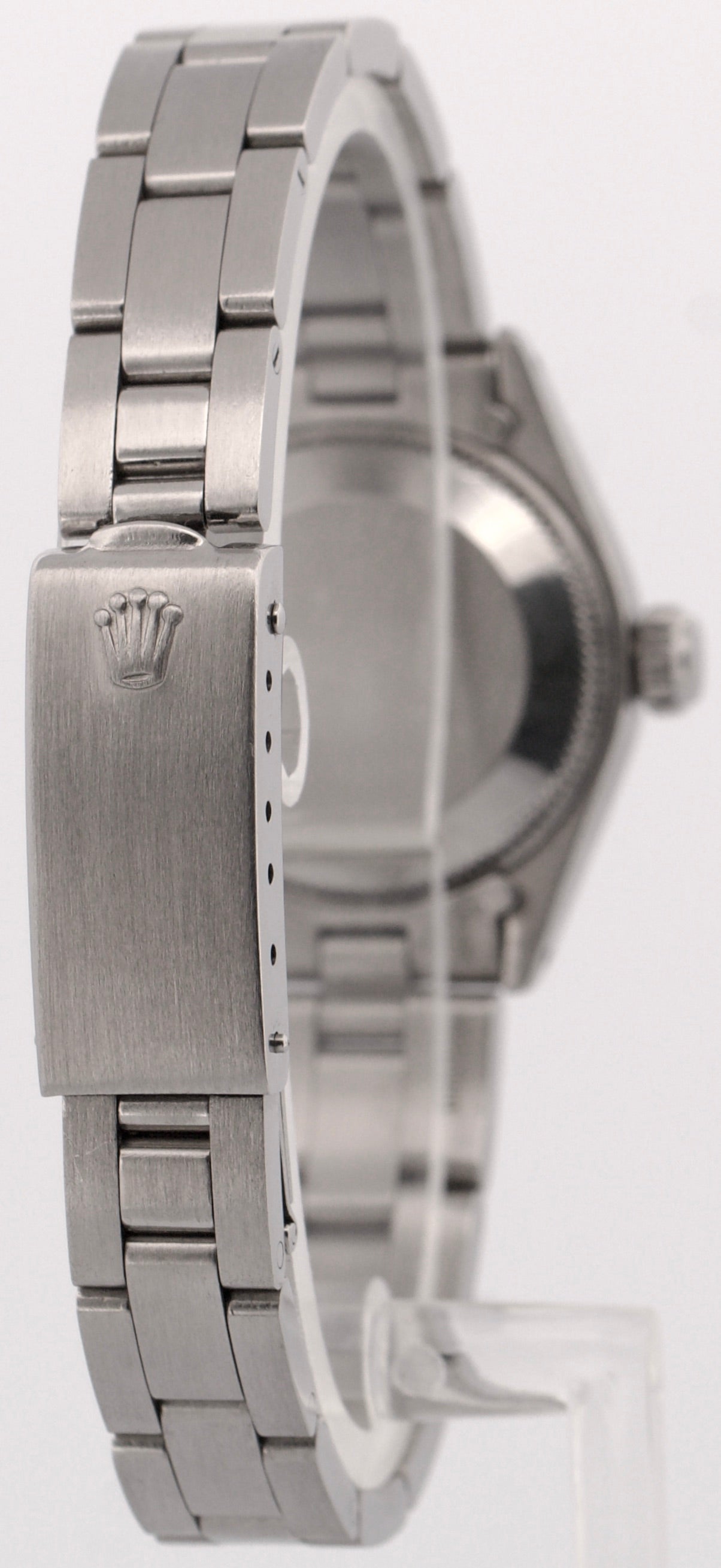 VINTAGE Ladies Rolex Oyster Perpetual Date WHITE DIAMOND 26mm Engine-Turned 6919