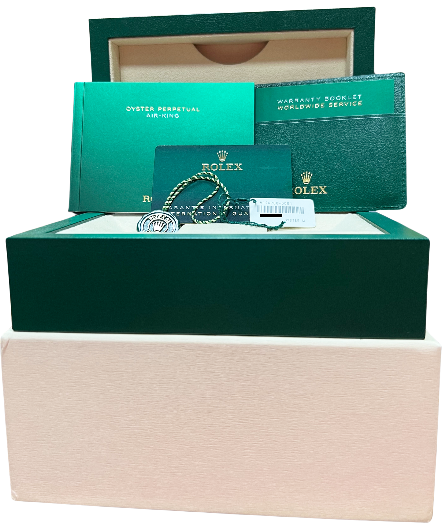 2024 NEW PAPERS Rolex Air-King 40mm Green Black Stainless Steel Watch 126900 BOX