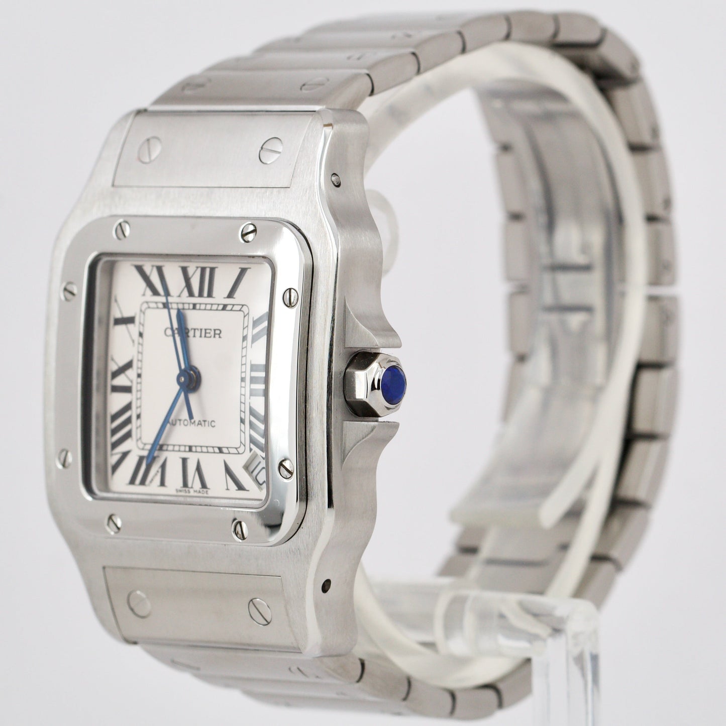 Cartier Santos Galbee XL Stainless 32mm White Roman Numeral Watch 2823 W20098D6