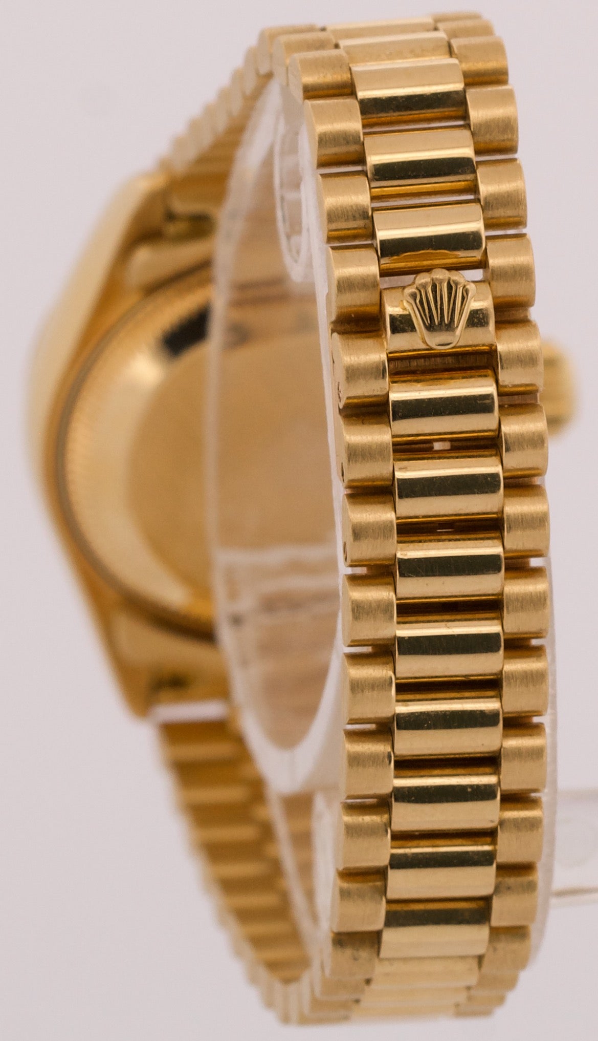 1996 Ladies Rolex DateJust President 26mm CHAMPAGNE 18K Yellow Gold Fluted 69178