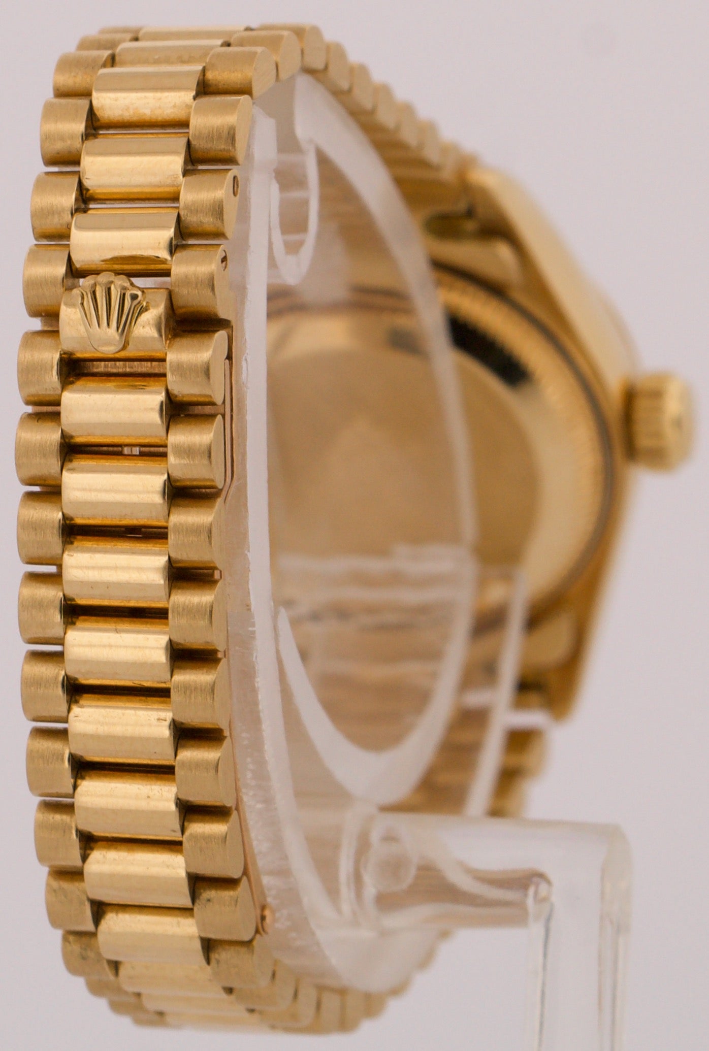 1996 Ladies Rolex DateJust President 26mm CHAMPAGNE 18K Yellow Gold Fluted 69178