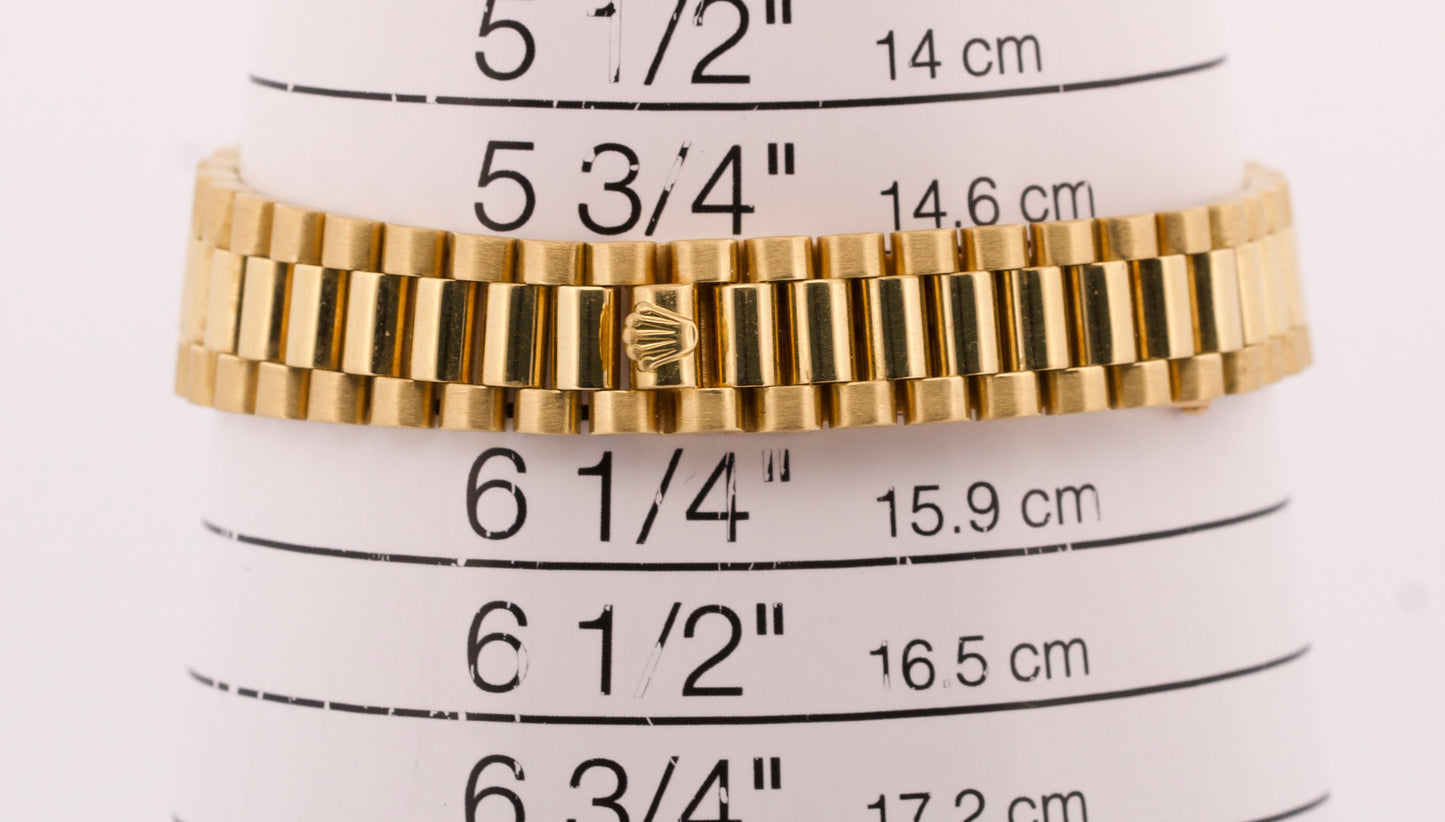 1996 Ladies Rolex DateJust President 26mm CHAMPAGNE 18K Yellow Gold Fluted 69178