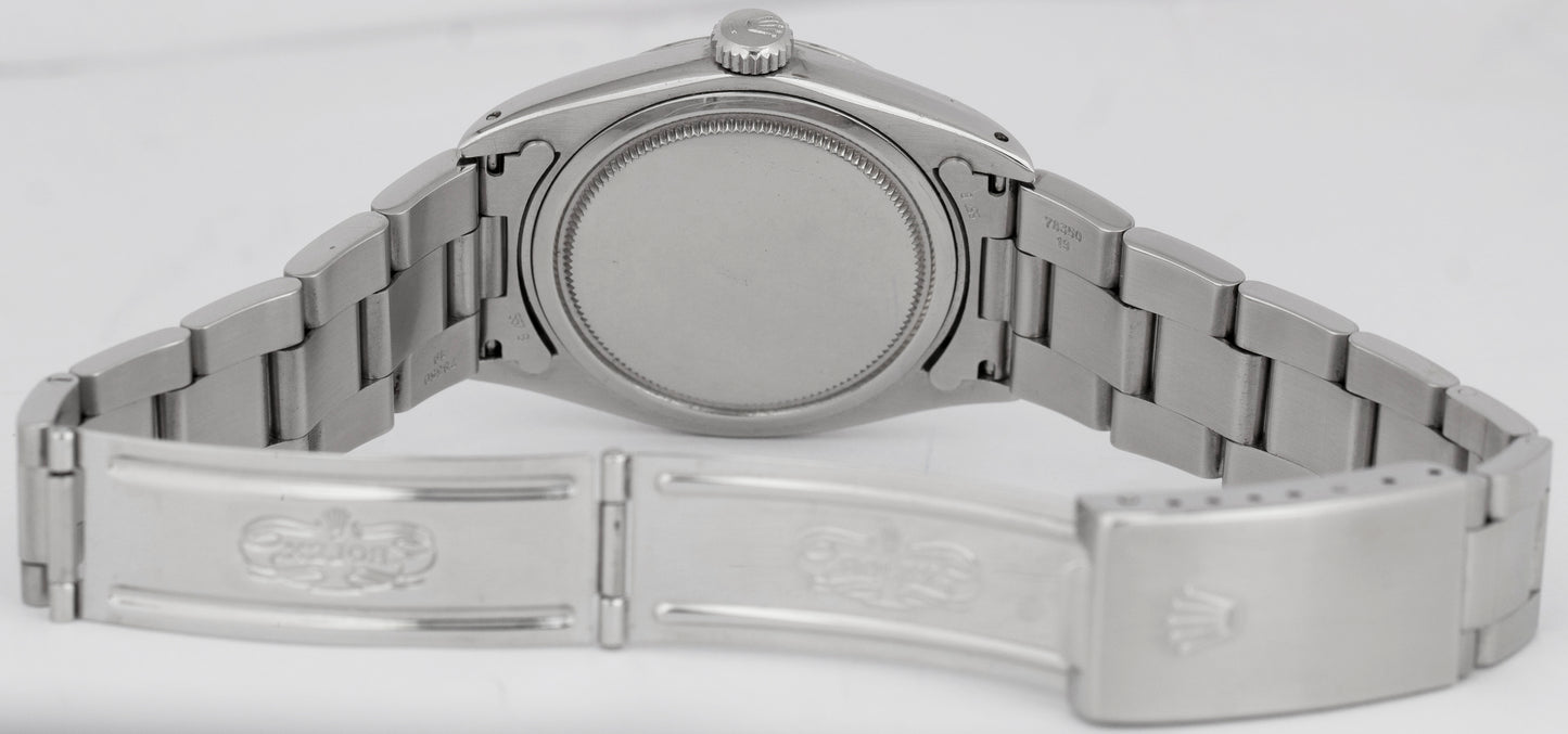 Rolex Oysterdate Precision Silver MICKEY MOUSE Stainless Steel 34mm Watch 6694