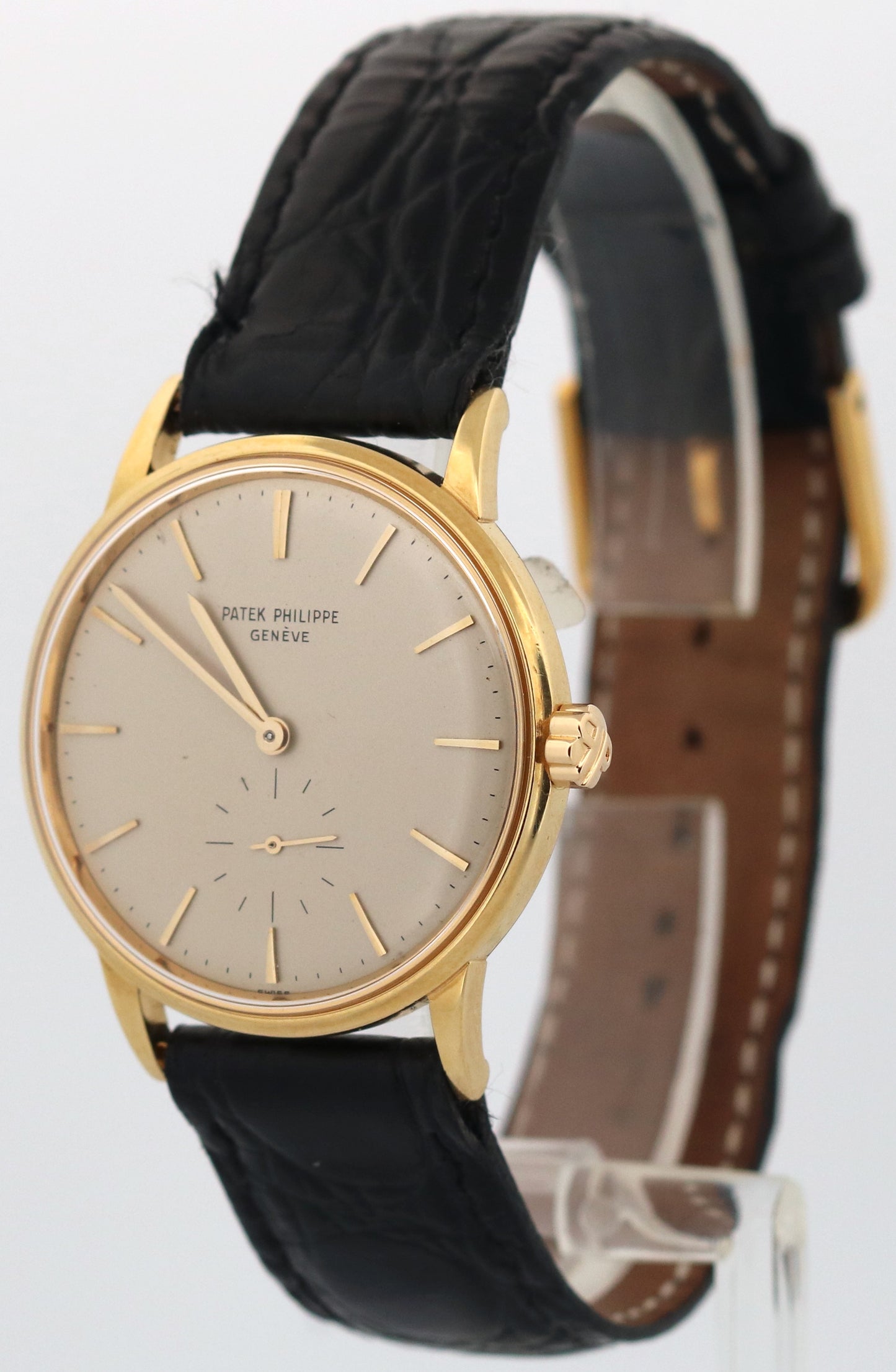 VINTAGE Patek Philippe Calatrava 18K Yellow Gold Leather Automatic 34mm 3425