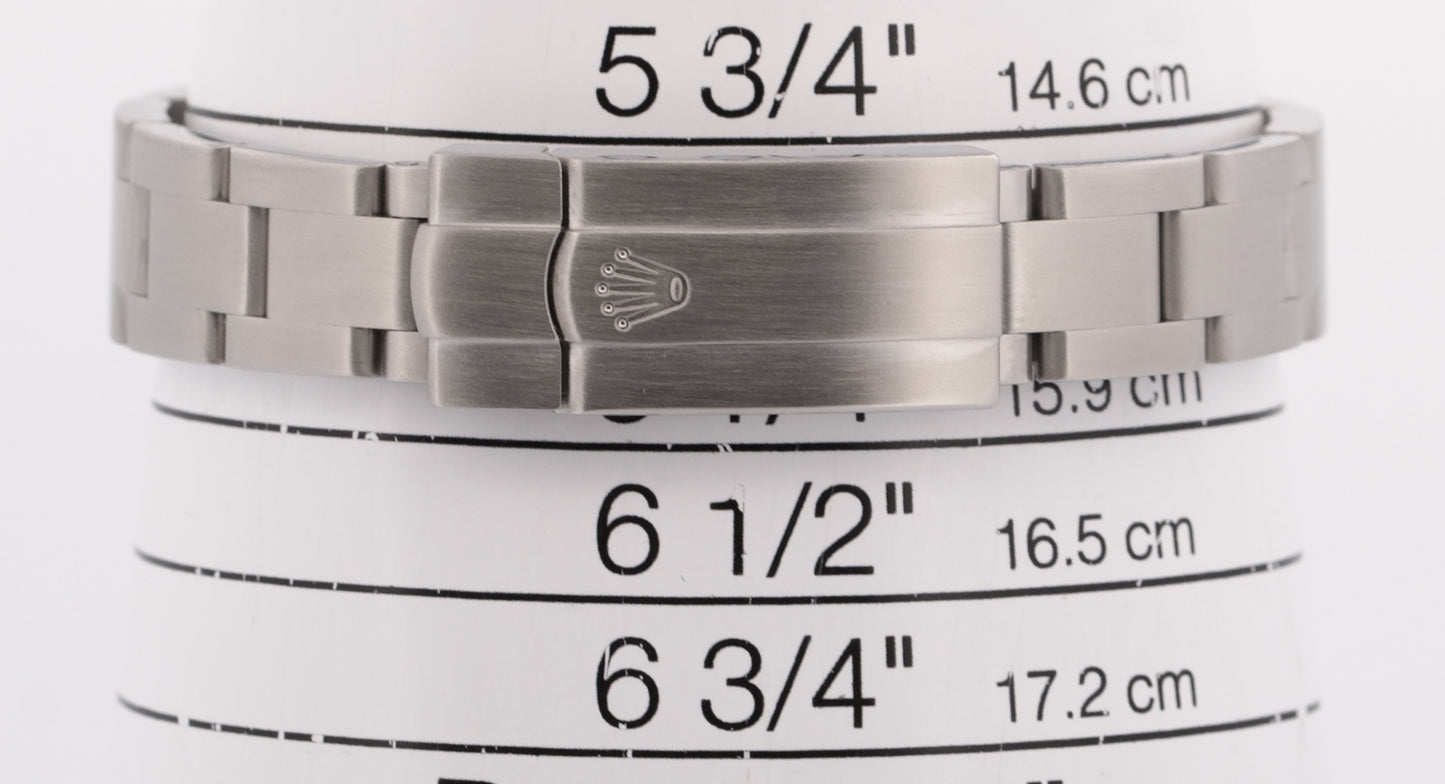 PAPERS Rolex Oyster Perpetual BLACK PURPLE 26mm Stainless Steel Watch 176200 BOX