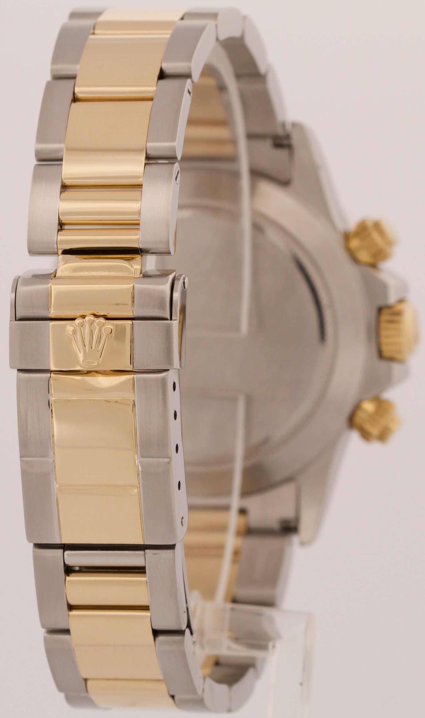 MINT 1991 Rolex Daytona Cosmograph 40mm BLACK Two-Tone 18K Gold Watch 16523