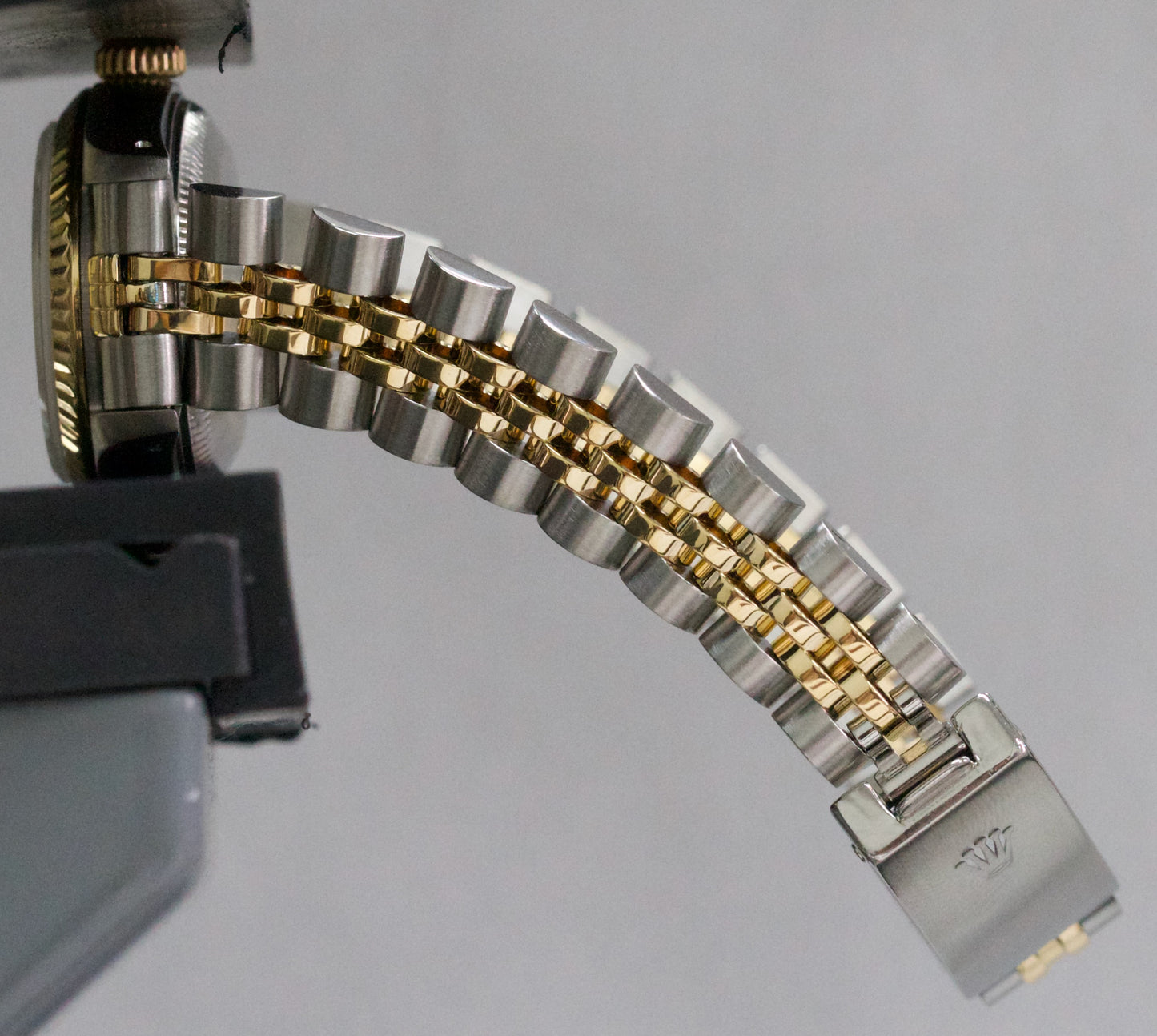 Ladies Rolex Date 26mm CHAMPAGNE 18K Yellow Gold Steel JUBILEE Fluted 69173