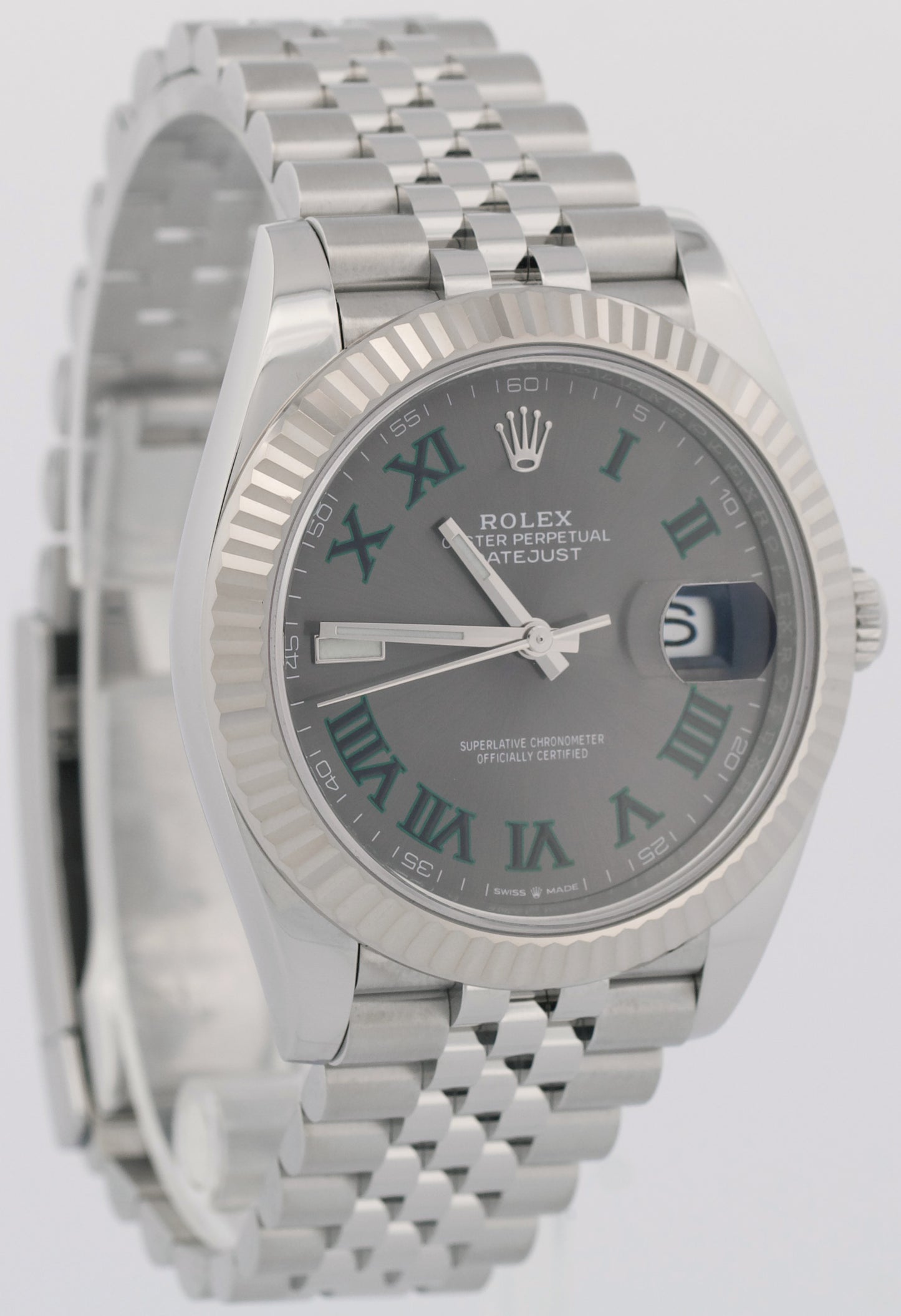 MINT 2023 PAPERS Rolex DateJust 41mm WIMBLEDON 18K Gold JUBILEE 126334 Watch BOX