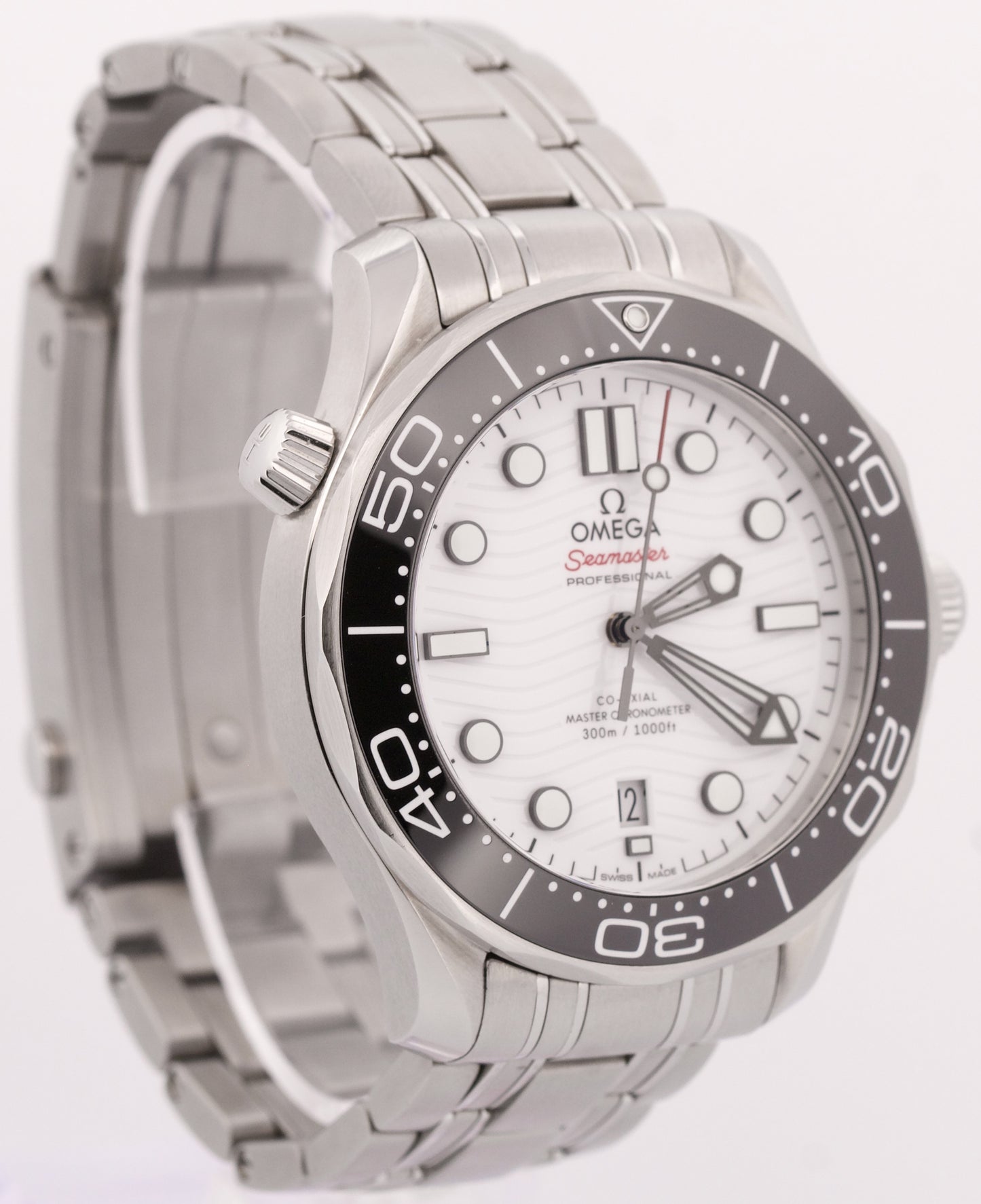2023 PAPERS Omega Seamaster Diver 300M 42mm WHITE WAVE 210.30.42.20.04.001 BOX