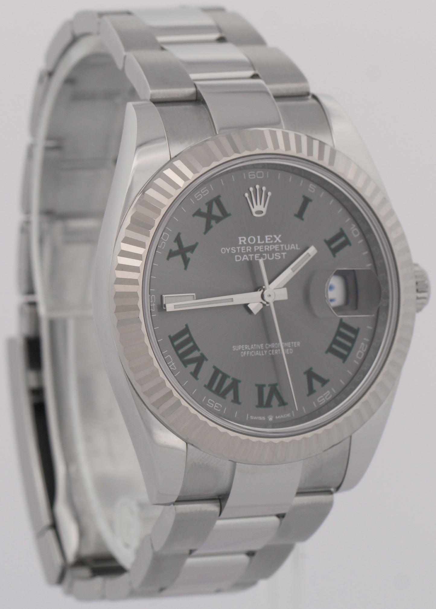 MINT 2022 PAPERS Rolex DateJust 41mm WIMBLEDON 18K Gold OYSTER 126334 Watch BOX