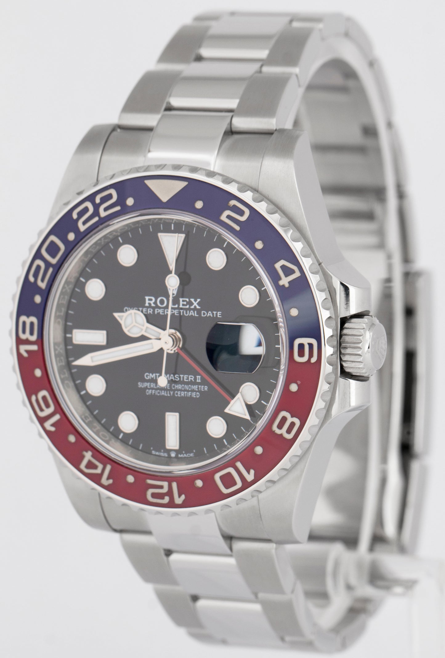 2023 NEW PAPERS Rolex GMT-Master II 40mm PEPSI Red Blue OYSTER 126710 BLRO BOX