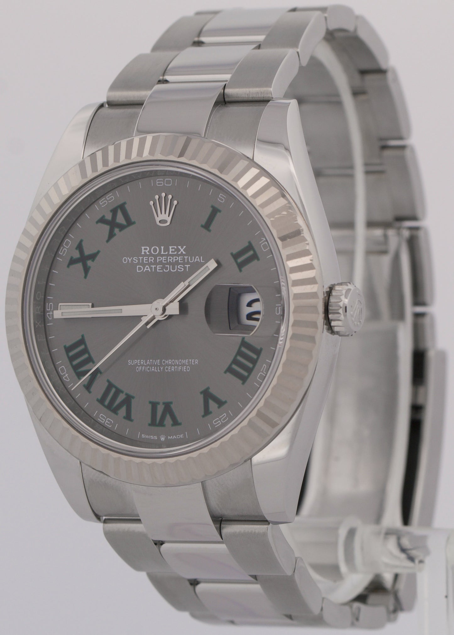 MINT 2022 PAPERS Rolex DateJust 41mm WIMBLEDON 18K Gold OYSTER 126334 Watch BOX