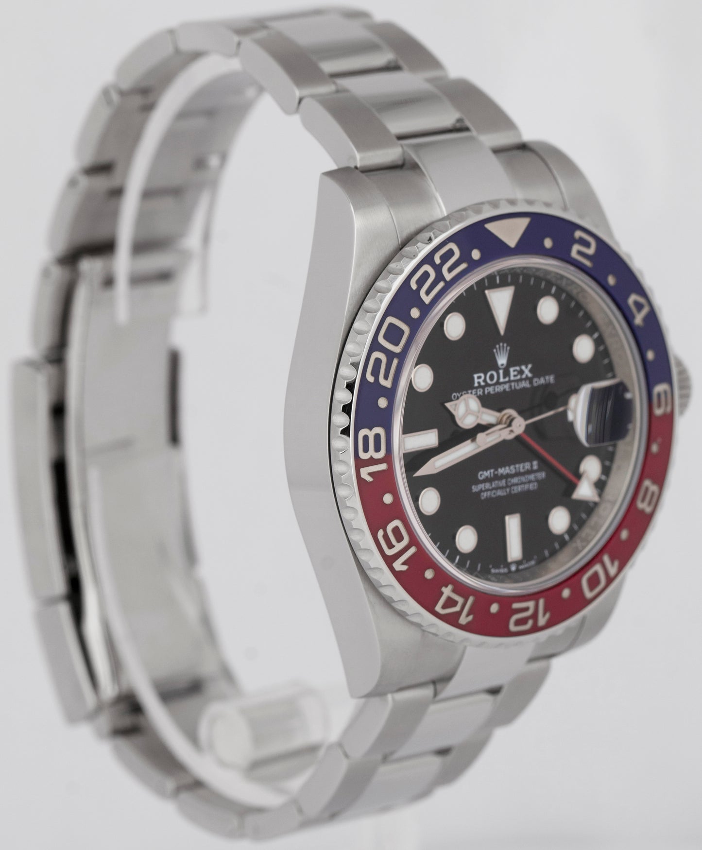 2023 NEW PAPERS Rolex GMT-Master II 40mm PEPSI Red Blue OYSTER 126710 BLRO BOX