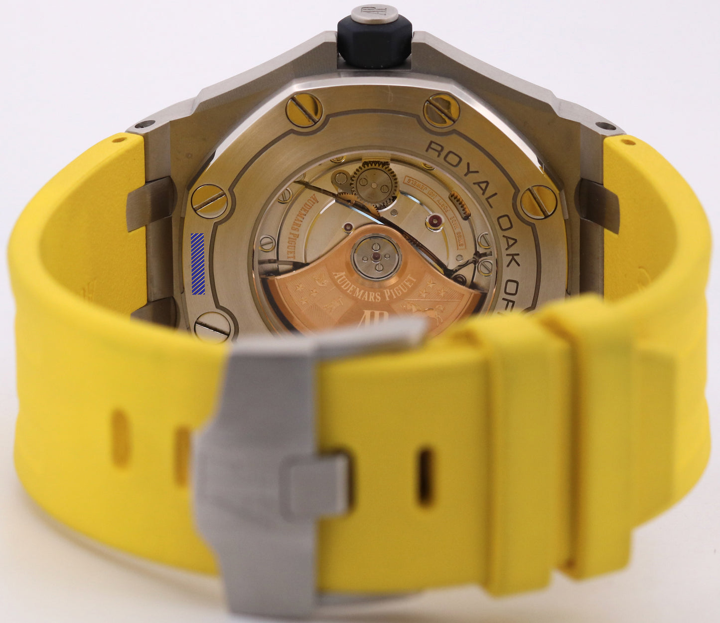 Audemars Piguet Royal Oak Offshore Diver YELLOW Blue Steel Rubber 42mm 15710ST