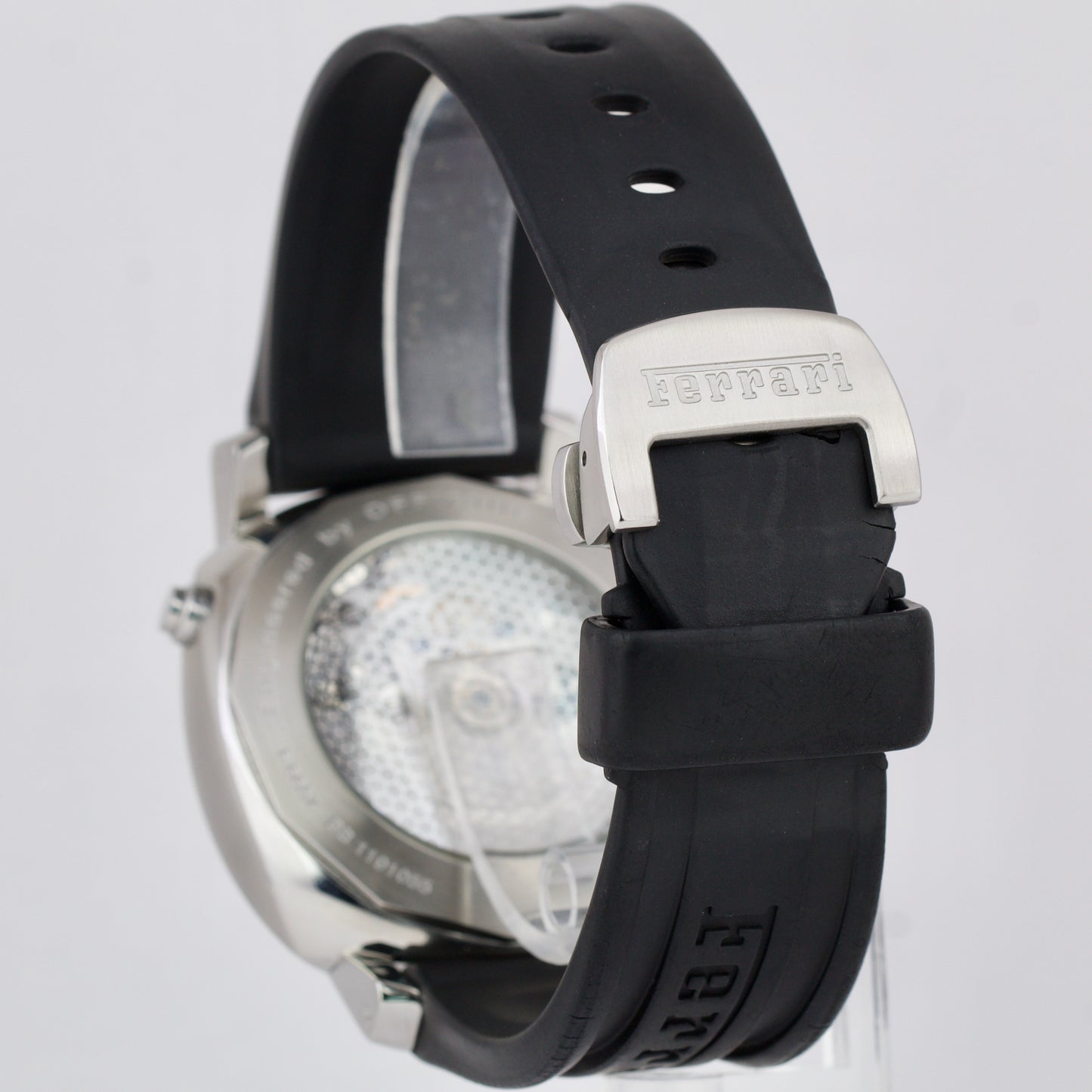 Panerai Ferrari Scuderia Rattrapante Black Steel 45mm Rubber Watch FER00010