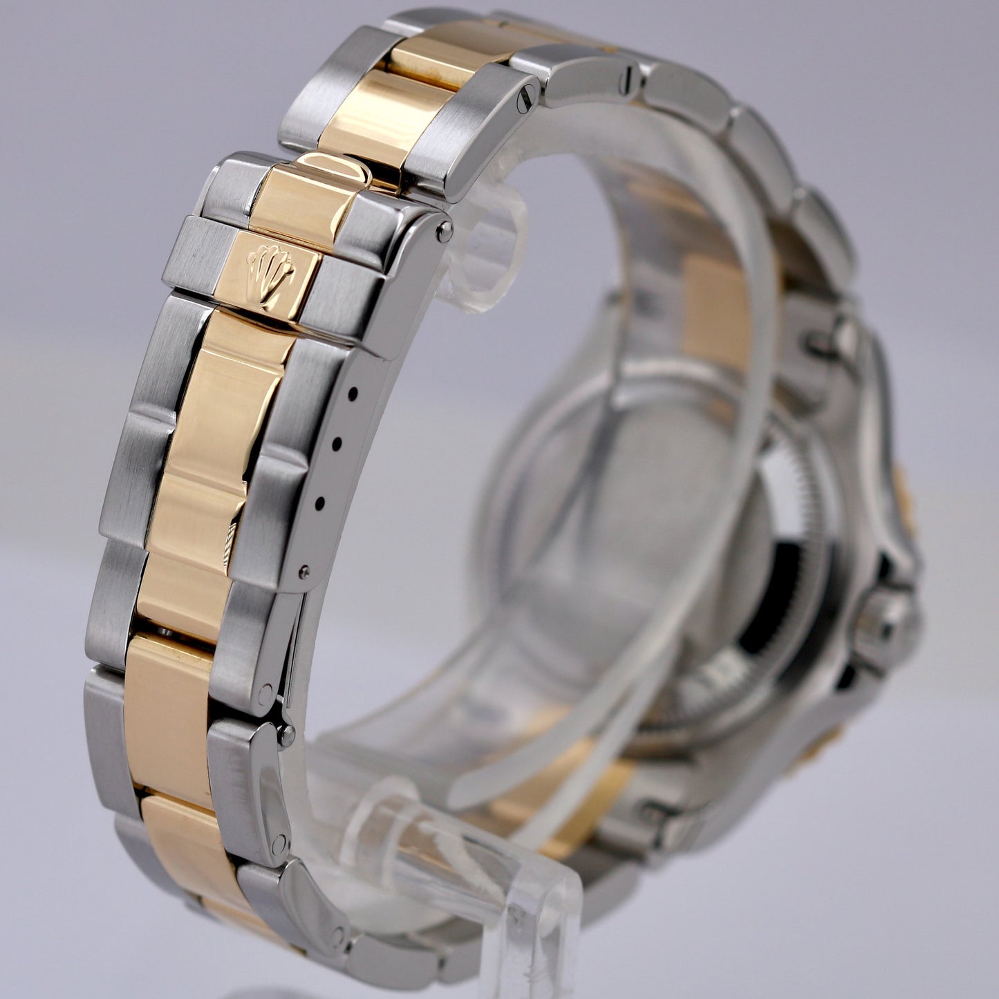 Ladies Rolex Yacht-Master WHITE 18K Yellow Gold Stainless Steel YM1 Watch 169623