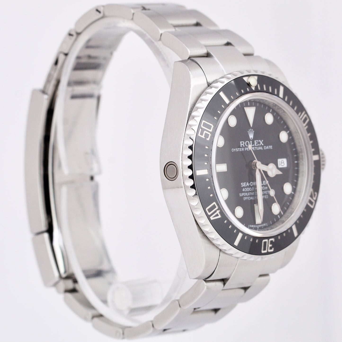 UNPOL. Rolex Sea-Dweller PAPERS 4000 SD4K Black Ceramic Steel 116600 40mm B+P