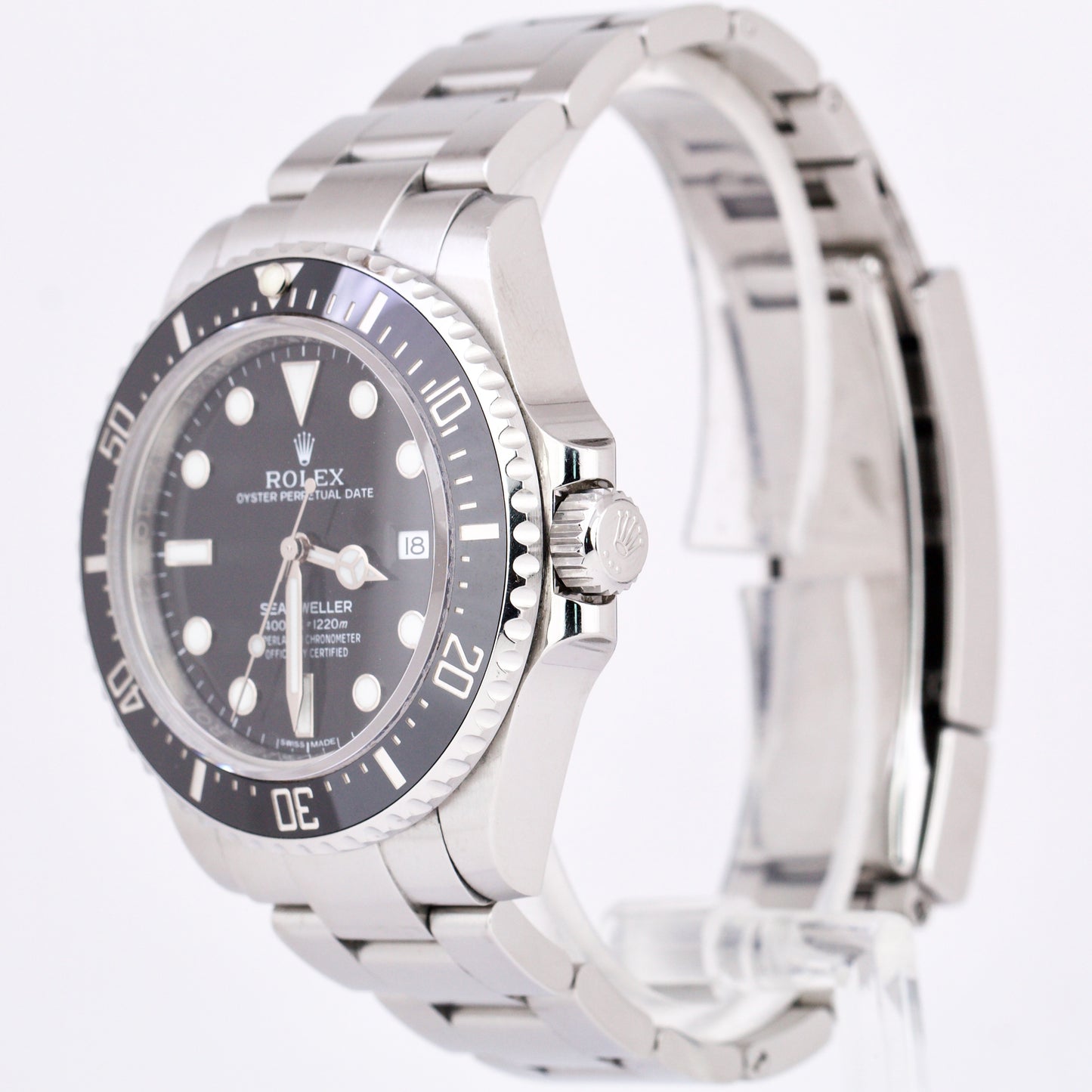 UNPOL. Rolex Sea-Dweller PAPERS 4000 SD4K Black Ceramic Steel 116600 40mm B+P
