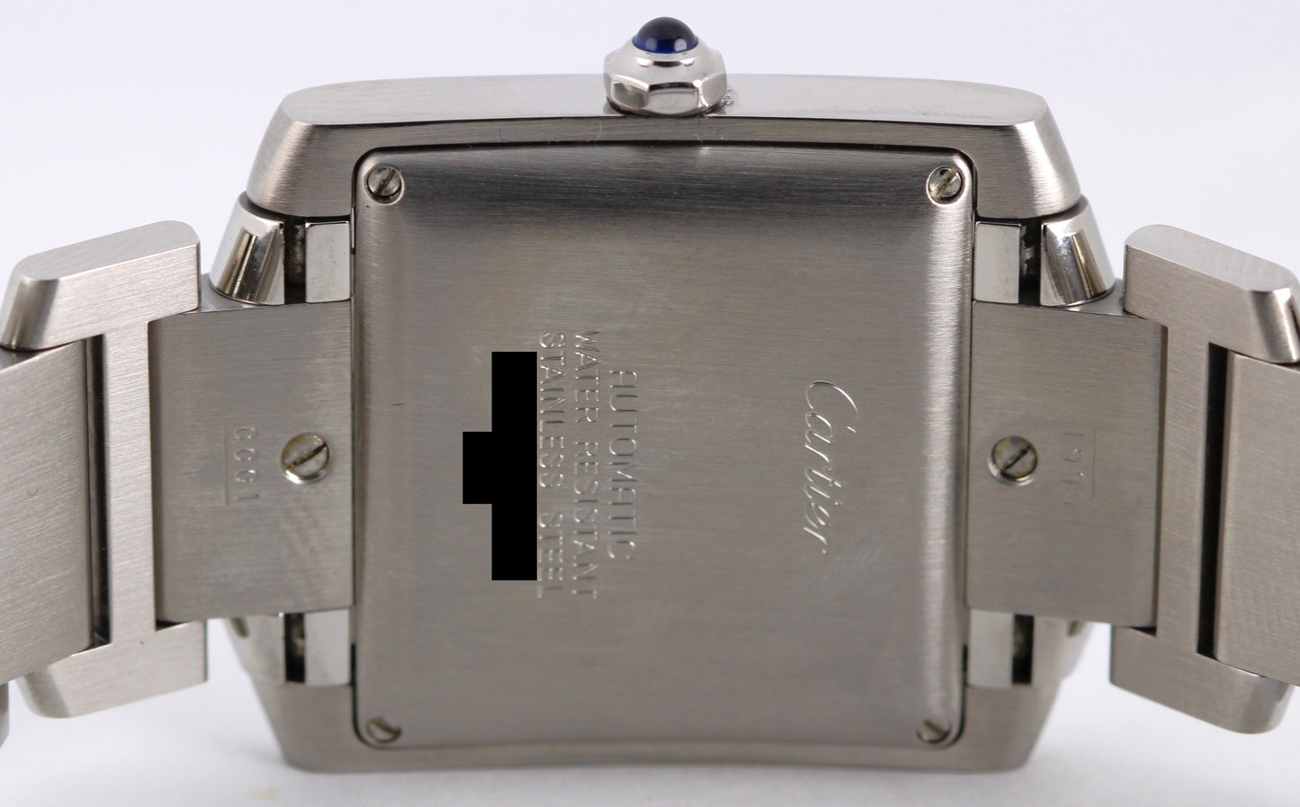 Cartier Tank Francaise Large 2302 Silver Roman Numeral 28mm X 32mm Steel Watch