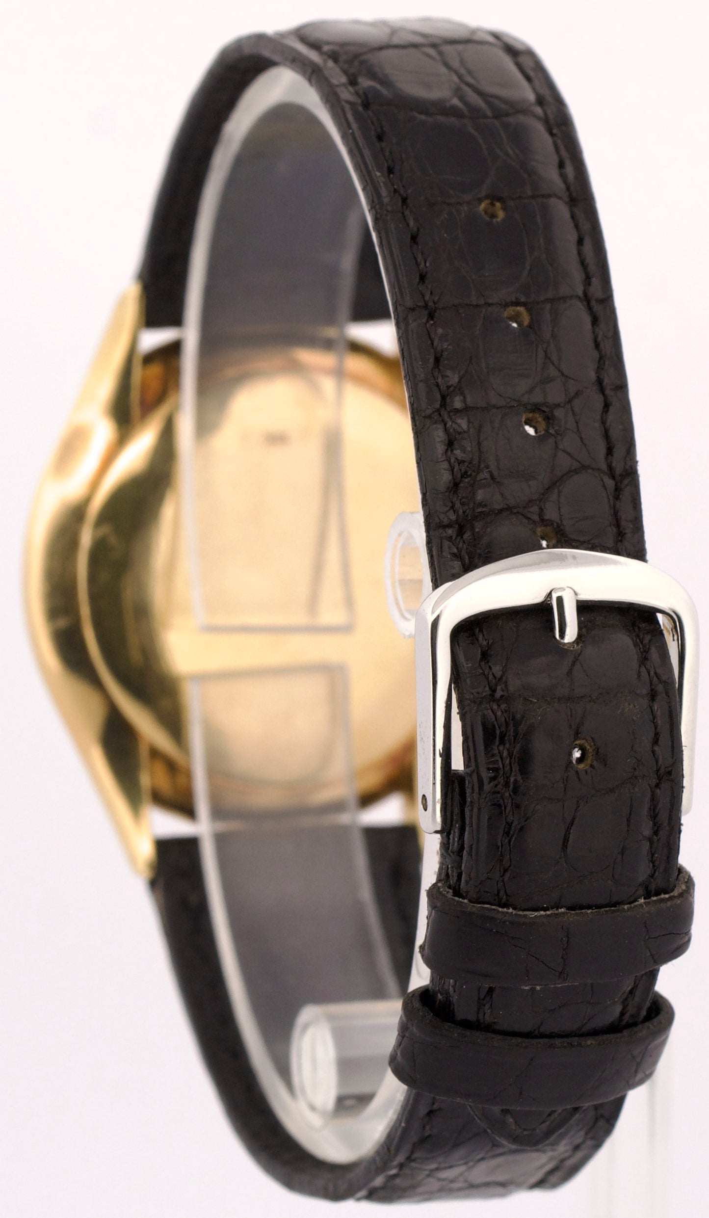 VINTAGE Patek Philippe Calatrava 33mm IVORY Manual 18K Yellow Gold Leather 2507