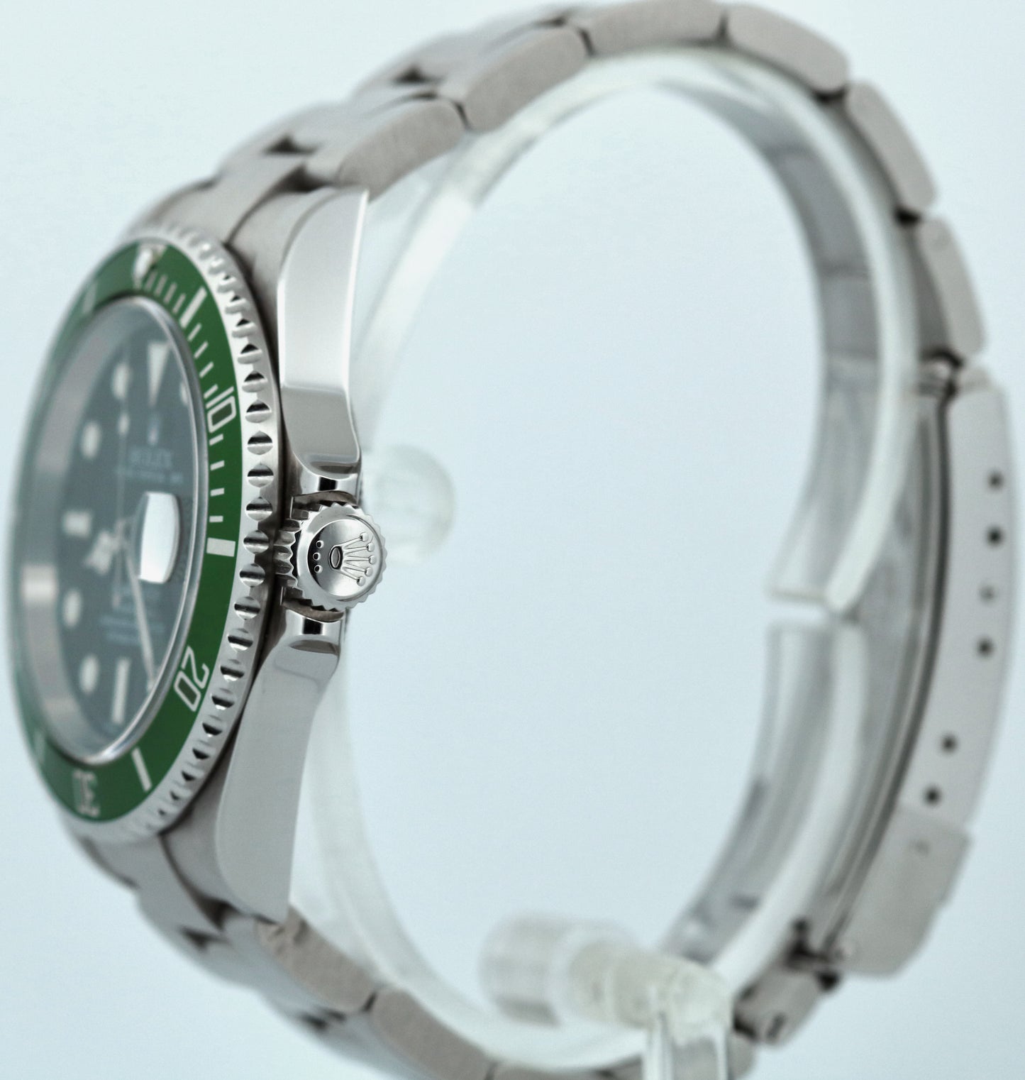 UNPOLISHED Rolex Submariner Date 40mm KERMIT Green FLAT 4 Stainless 16610 LV