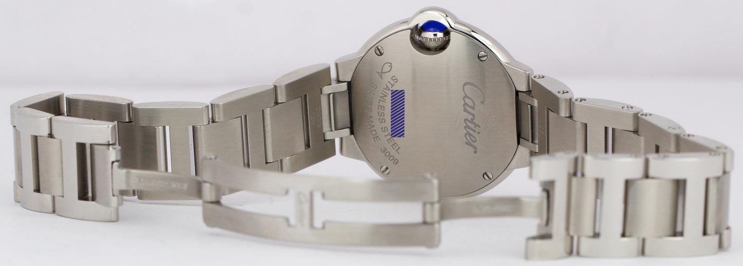 MINT PAPERS Ladies Cartier Ballon Bleu Stainless 28mm Quartz 3009 WSBB0067 BOX