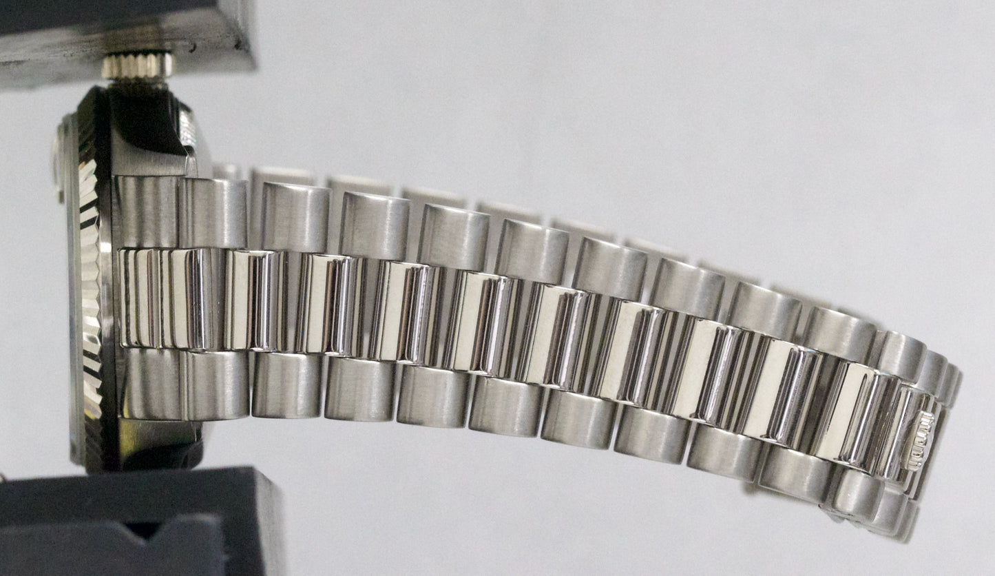 Ladies Rolex DateJust Midsize President BLUE 18K White Gold 31mm 68279 Watch