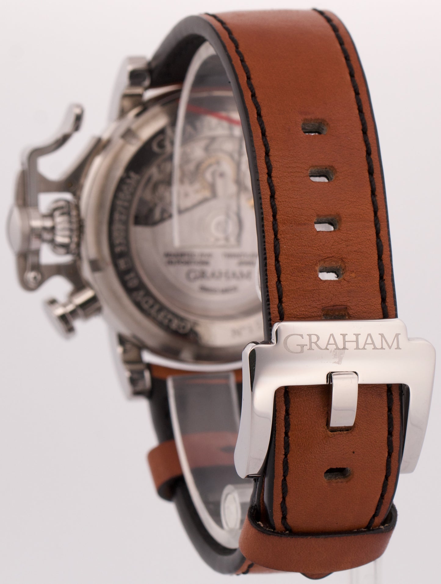 PAPERS Graham Chronofighter Vintage Steel BLACK 44mm 2CVAS.B03A Watch BOX