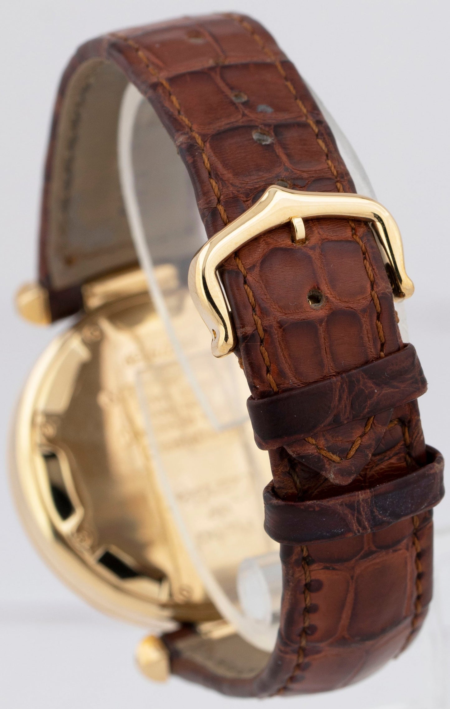 Cartier Pasha White Arabic 18K Yellow Gold Automatic Swiss 35mm Watch 1035