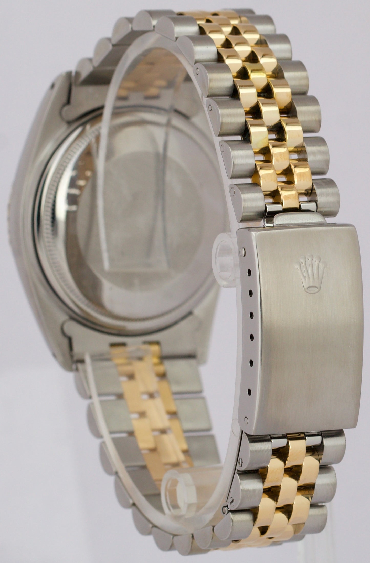 Rolex DateJust 36mm BLUE PAVE ROMAN DIAMOND 18K Yellow Gold Steel JUBILEE 16013