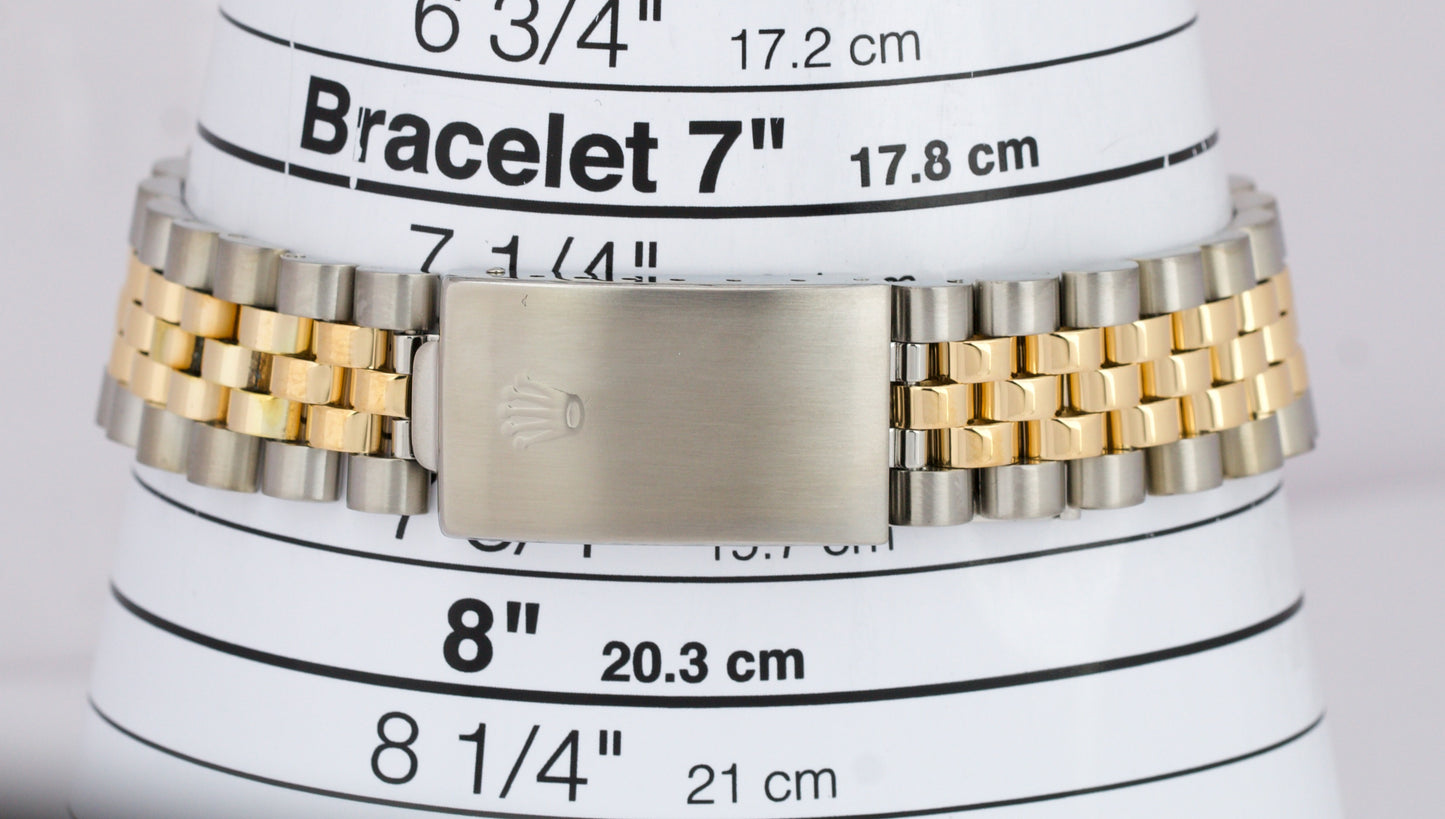 Rolex DateJust 36mm BLUE PAVE ROMAN DIAMOND 18K Yellow Gold Steel JUBILEE 16013