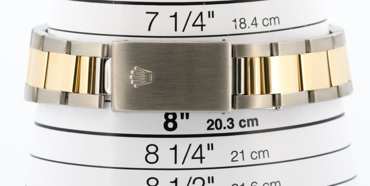 2003 PAPERS Rolex DateJust 36mm WHITE ROMAN 18K Gold Steel OYSTER 16233 BOX