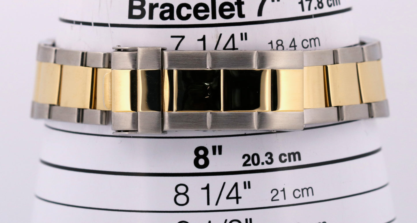 Rolex Submariner Date 40mm BLUE No-Holes REHAUT Steel 18K Yellow Gold 16613
