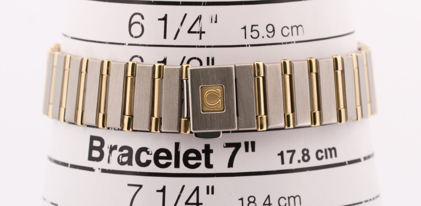 PAPERS Omega Constellation BLACK DIAMOND 18K Steel 22.5mm Quartz 1267.10.00 BOX