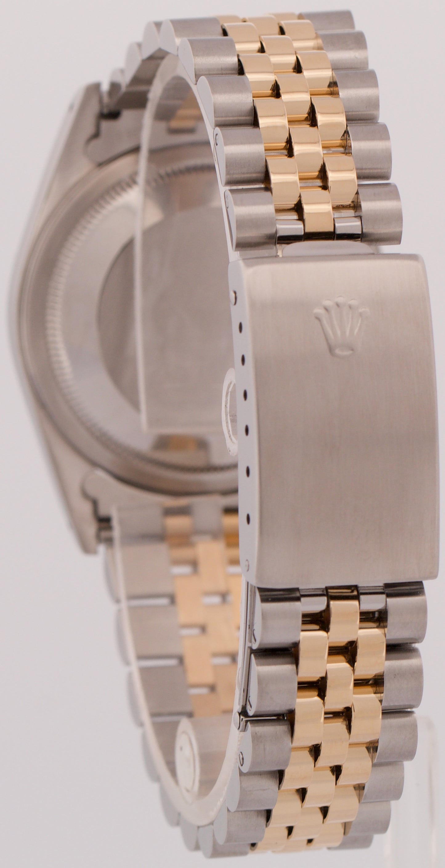 PAPERS Rolex DateJust 36mm CHAMPAGNE TAPESTRY 18K Gold Steel JUBILEE 16233 BOX