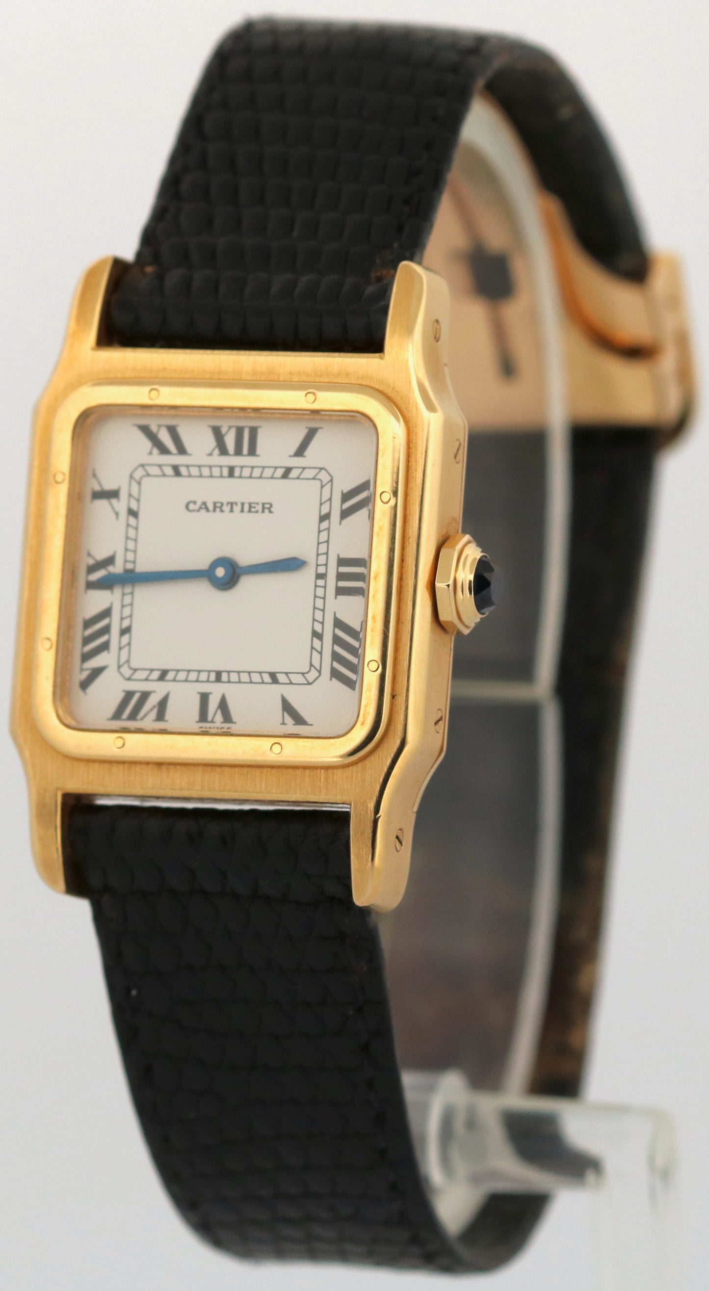 PAPERS Cartier Santos Dumont 78097 18K Yellow Gold 24.5mm Manual Leather BOX