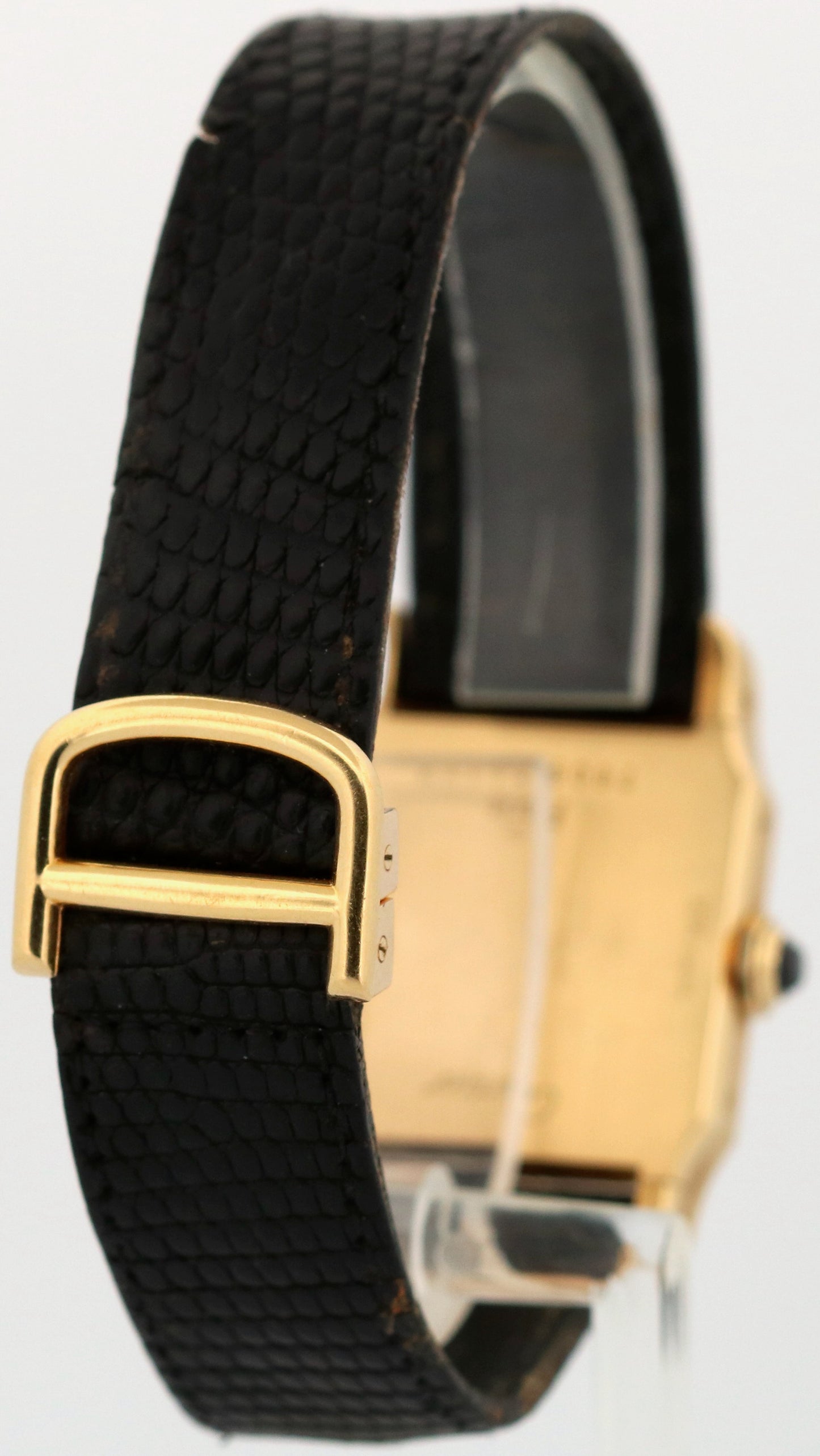 PAPERS Cartier Santos Dumont 78097 18K Yellow Gold 24.5mm Manual Leather BOX