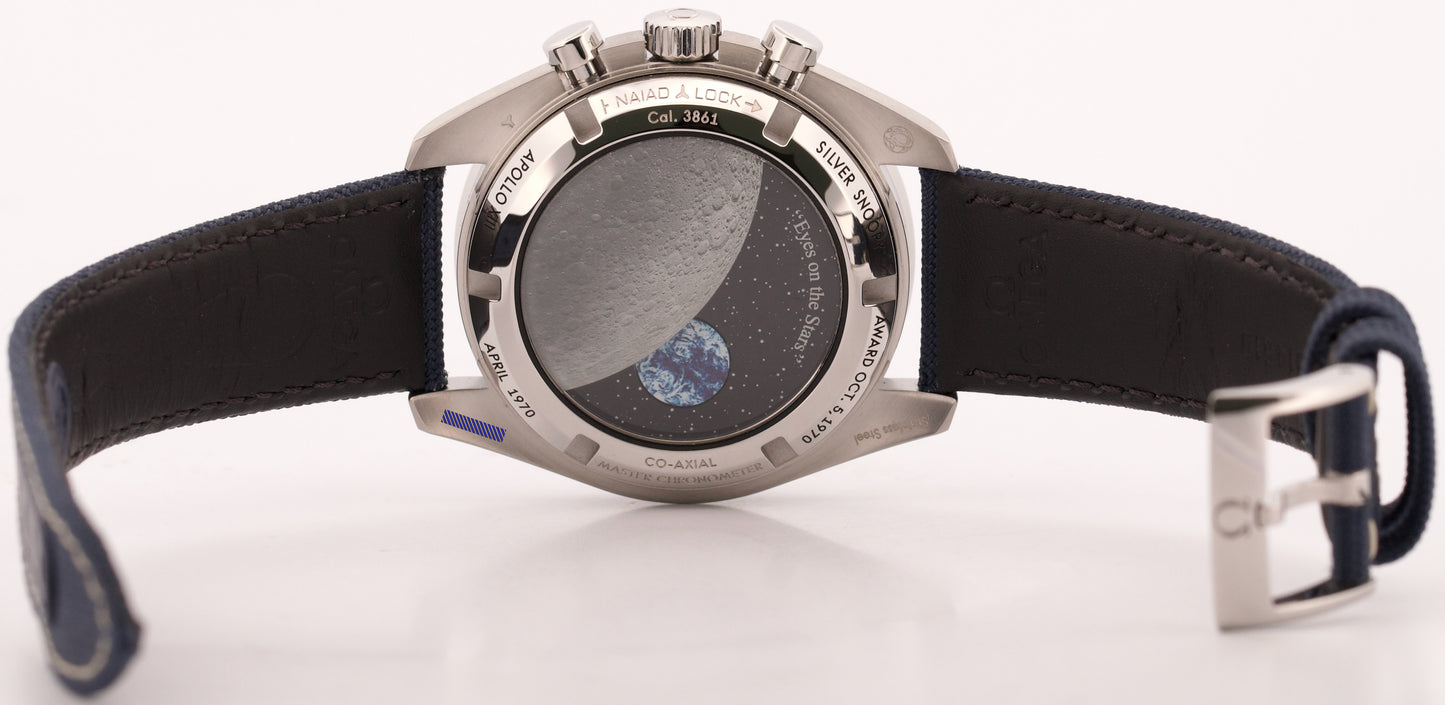 2024 PAPERS Omega Speedmaster SNOOPY Blue Steel 42mm 310.32.42.50.02.001 BOX