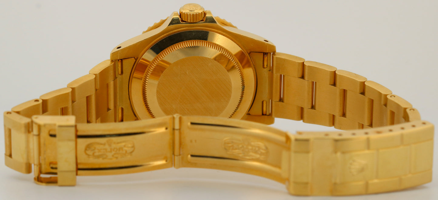 UNPOLISHED 1993 Rolex Submariner Date 18K Yellow Gold BLUE 40mm 16618 Watch
