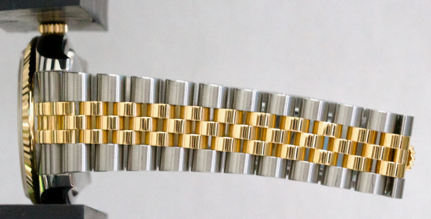 UNPOLISHED PAPERS Rolex DateJust 36mm CHAMPAGNE DIAMOND JUBILEE 18K 116233 BOX