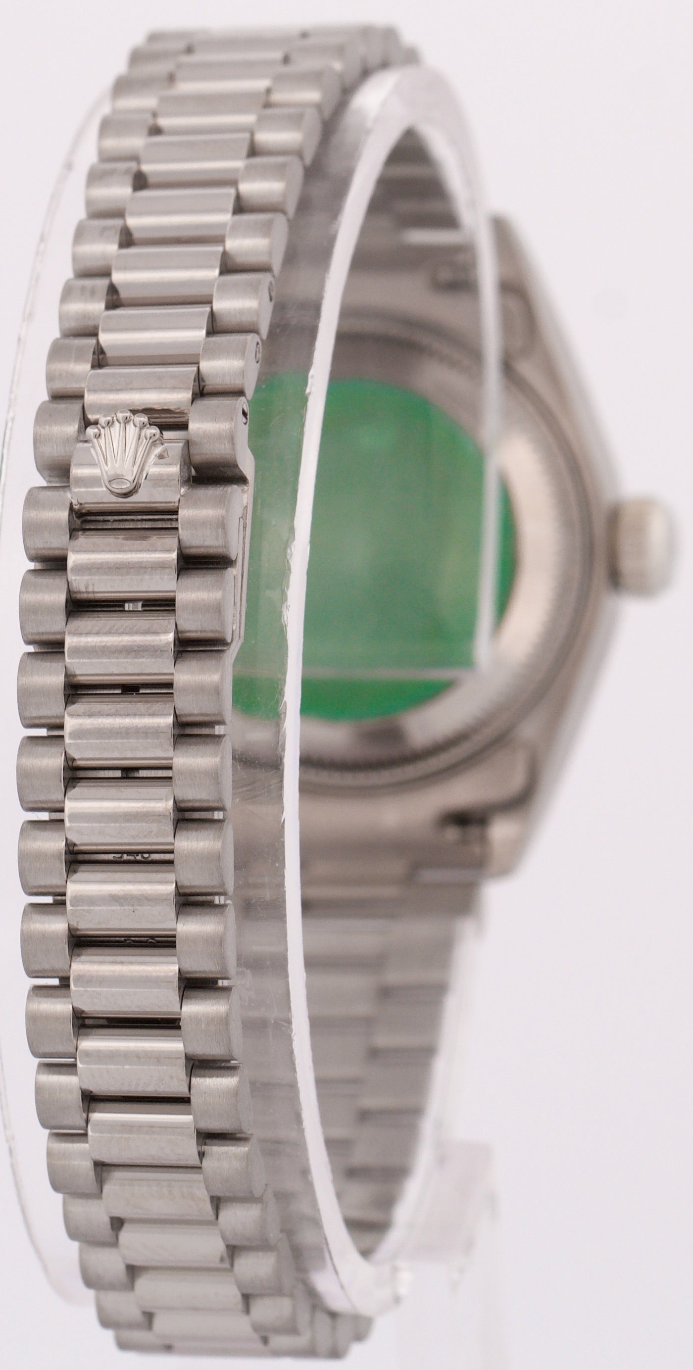 PAPERS Rolex DateJust President 26mm FACTORY SILVER DIAMOND 18K Gold 69179 BOX