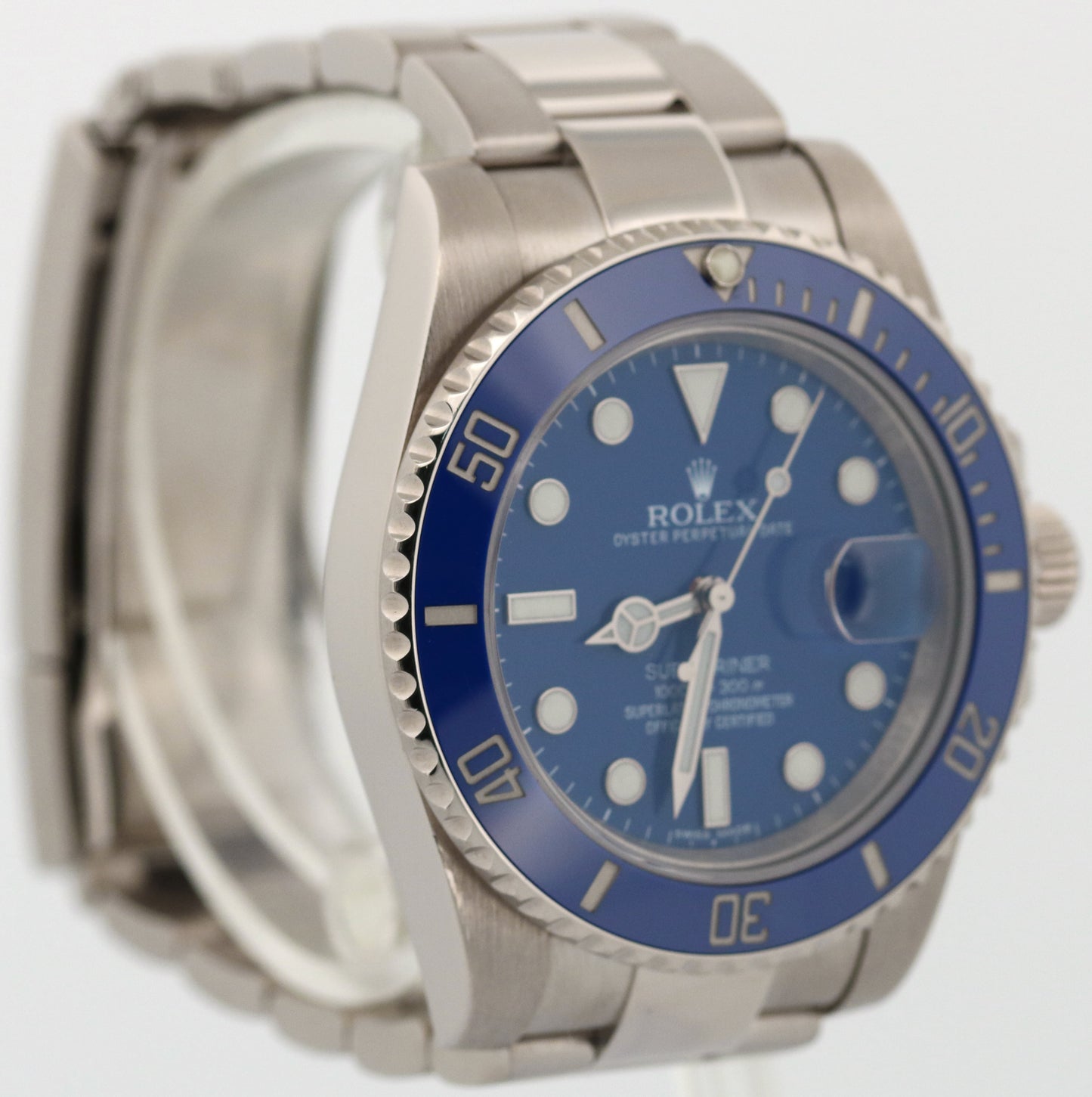 PAPERS Rolex Submariner Date SMURF Blue 18K Gold Ceramic 40mm 116619 LB BOX